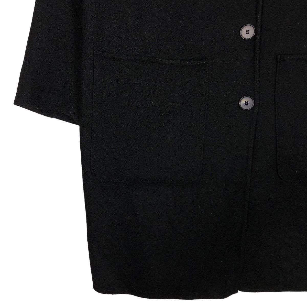 Japanese Brand 🔥Rich Black - Fly Coats Long Jacket Wool Uniqlo Undercover Size US L / EU 52-54 / 3 - 5 Thumbnail