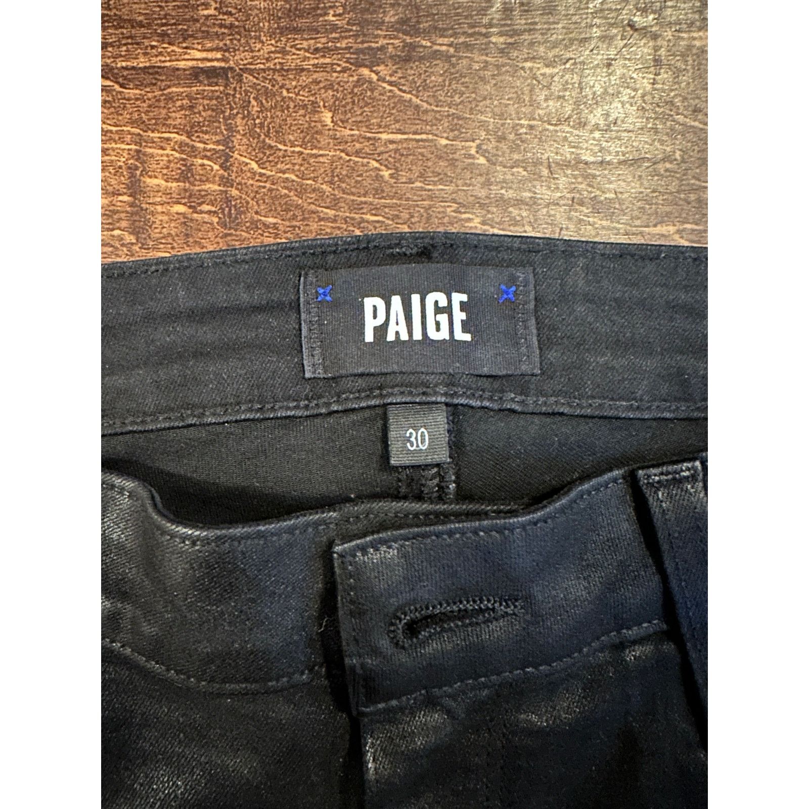 Paige Paige Verdugo Ultra Skinny black fog luxe coated size 30 Size 30" / US 8 / IT 44 - 2 Thumbnail