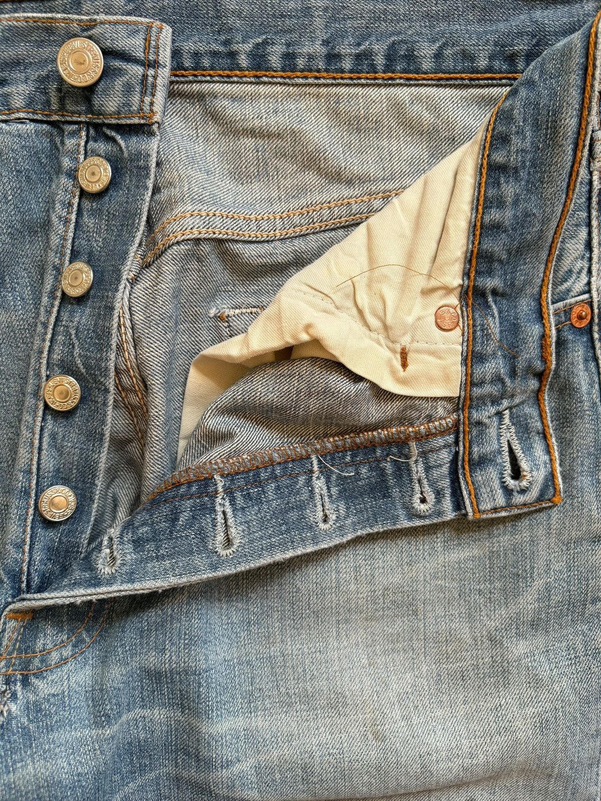 Levi's SALES🔥Vintage 90s Levis 501 Mud Wash Distressed Loose Jeans Size US 31 - 3 Thumbnail