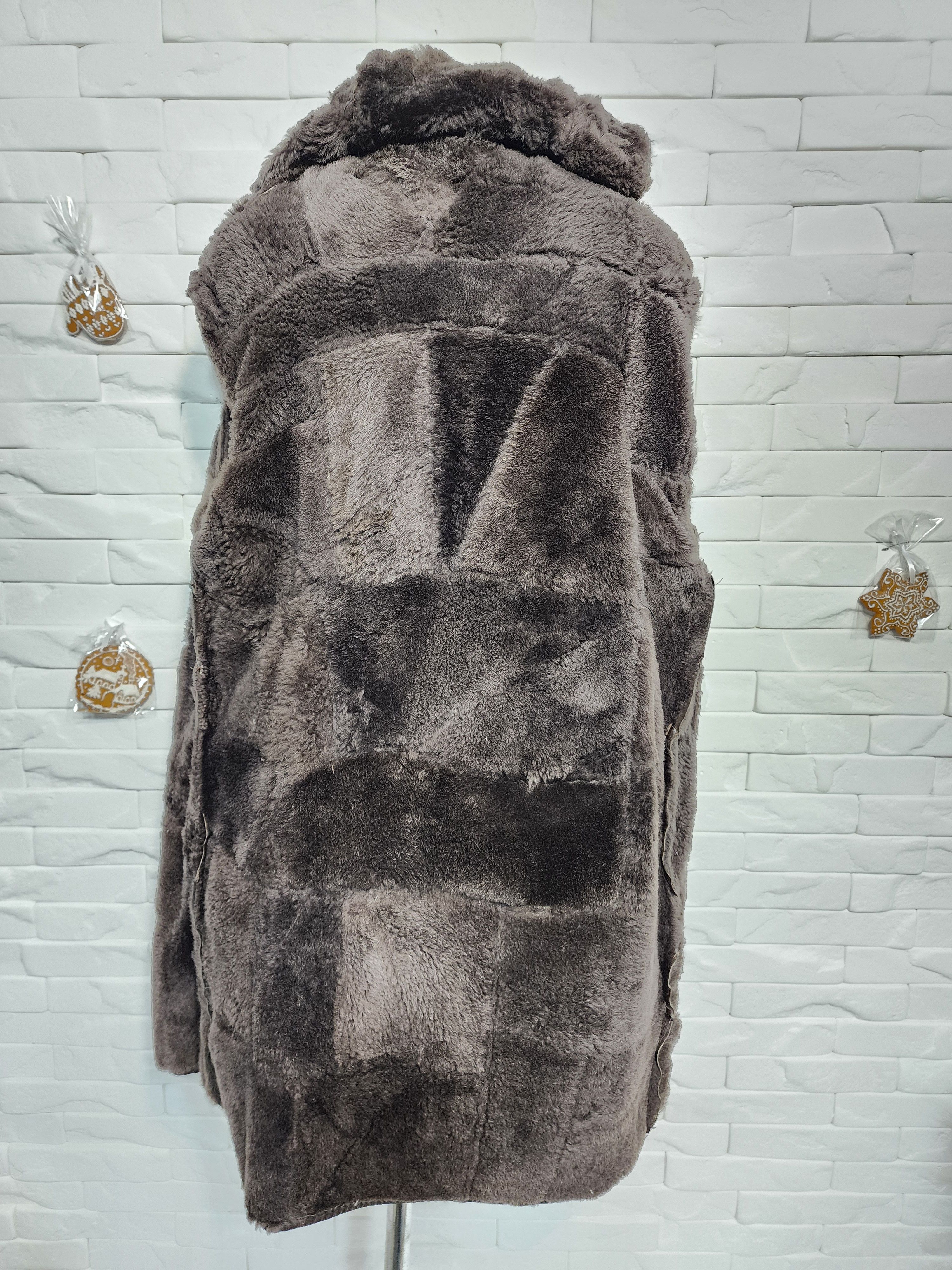 Furla Brown Sheepskin Coat: Women's Hooded Fur Winter Coat Size XL / US 12-14 / IT 48-50 - 9 Thumbnail
