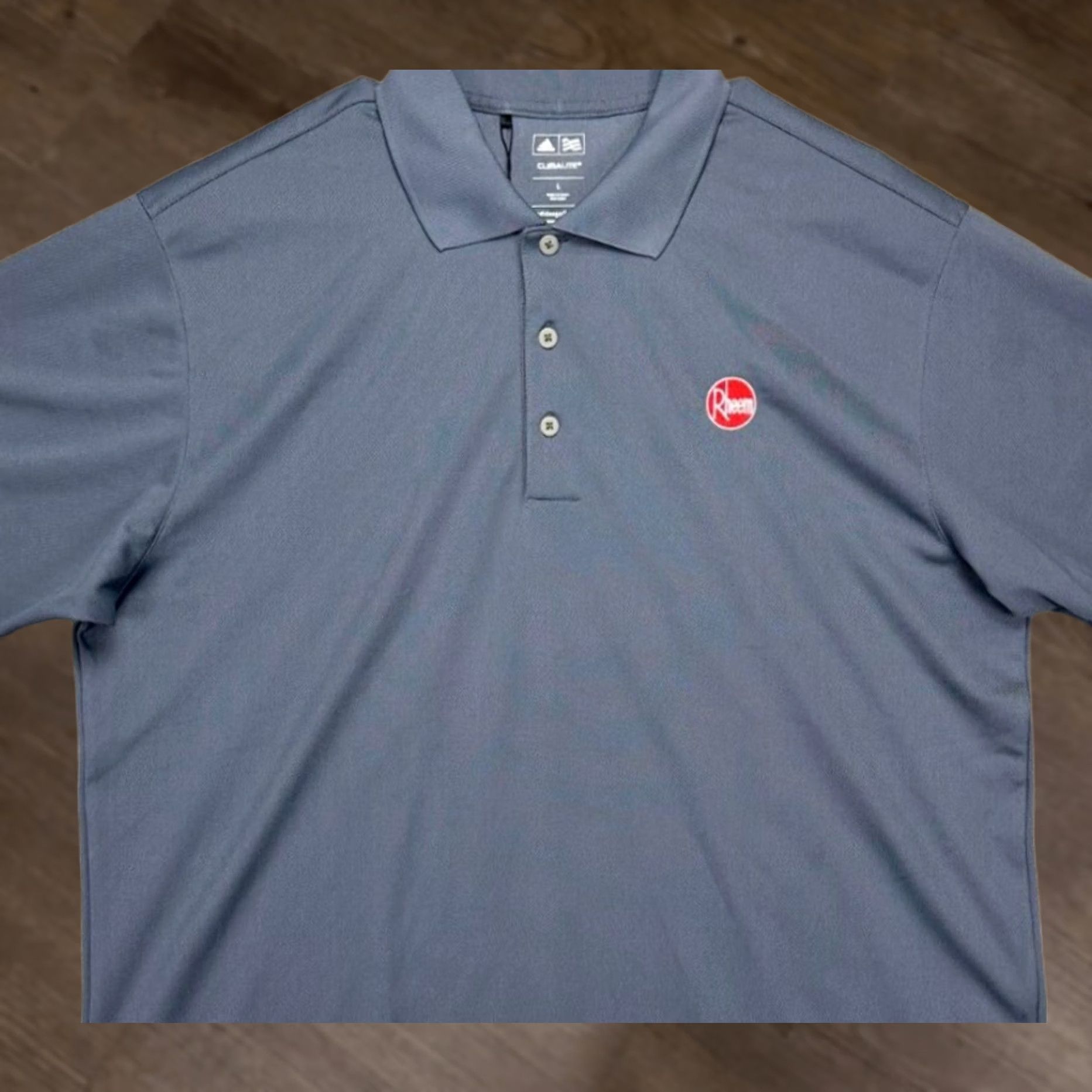 Adidas Adidas Golf Polo Shirt Mens Large Climalite Grey Short Sleeve Rugby Adult Athletic NEW Size US L / EU 52-54 / 3 - 1 Thumbnail