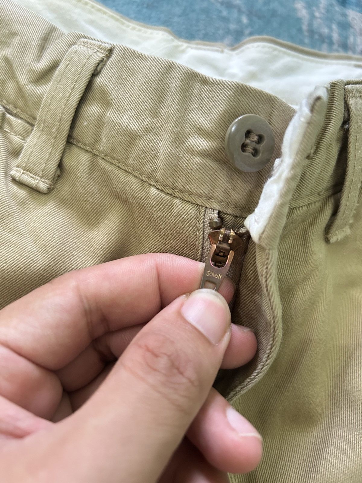 Schott Schott Khaki Cotton Workwear Panr Size US 30 / EU 46 - 6 Thumbnail