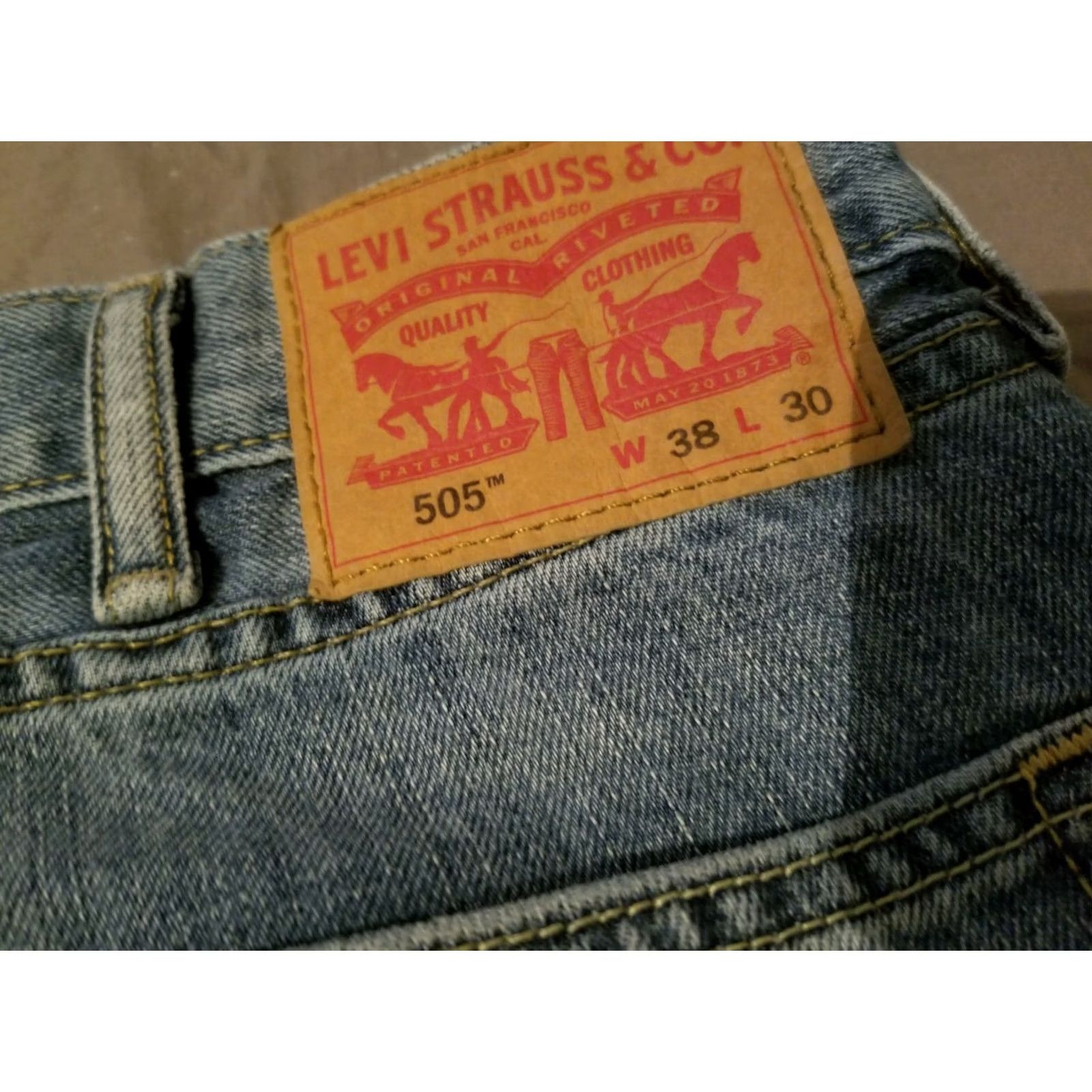 Levi's VINTAGE Levi's 505 Jeans 38x30 Regular Straight Denim Pants Mens Denim Blue 38x30 Jeans Size US 38 / EU 54 - 3 Thumbnail