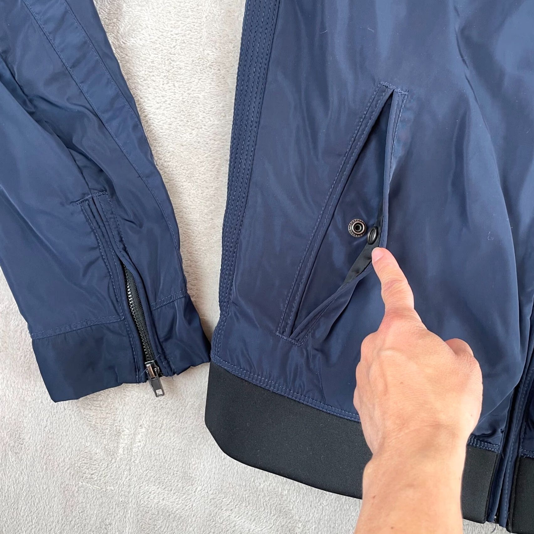 Diesel Diesel Jacket Men XL Navy Blue Full Zip Pockets Bomber Long Sleeve Designer Size US XL / EU 56 / 4 - 6 Thumbnail