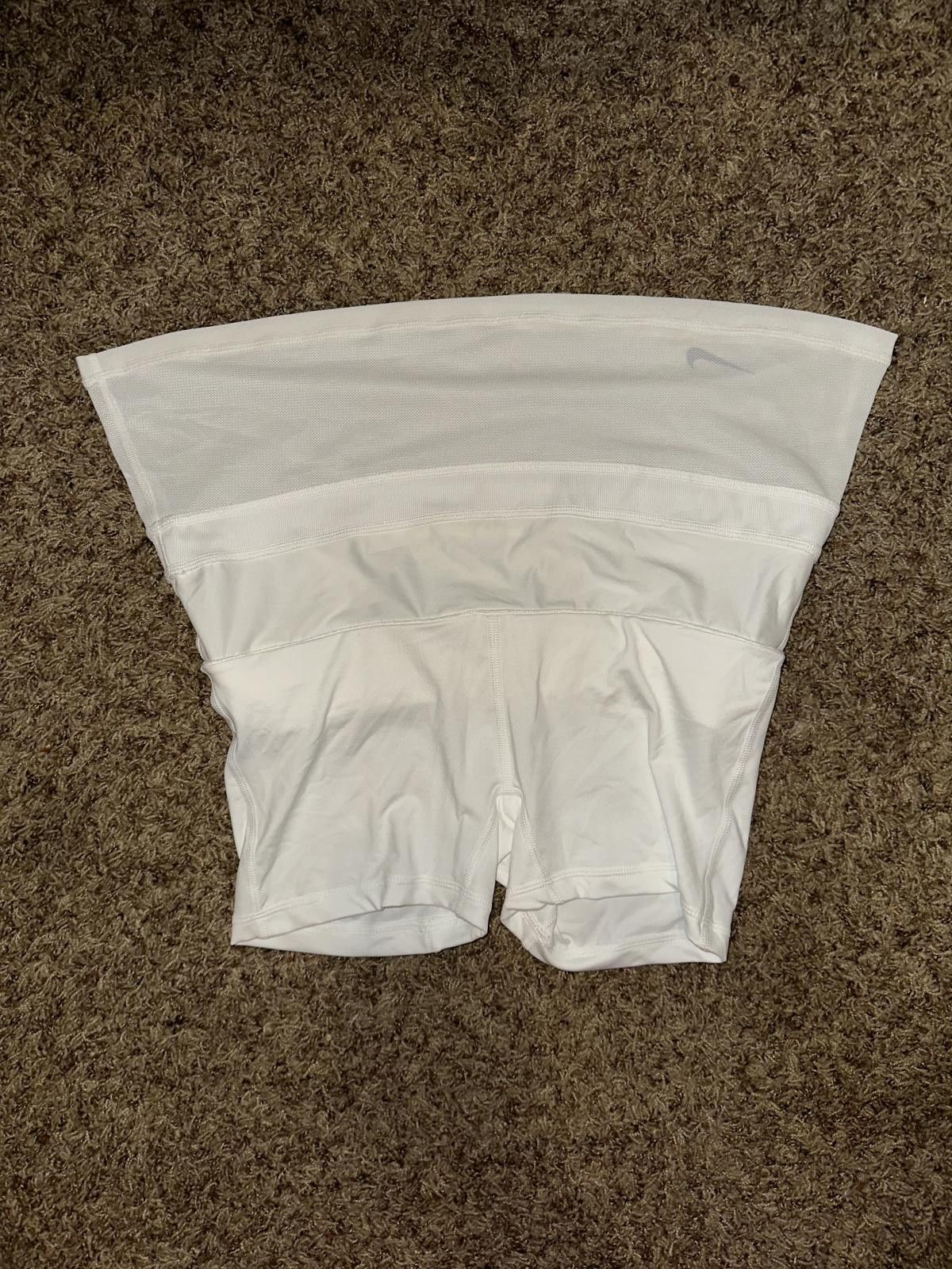 Nike Nike Court Women's Tennis Skort White Skirt W/ Compression Shorts Size 32" / US 10 / IT 46 - 8 Thumbnail