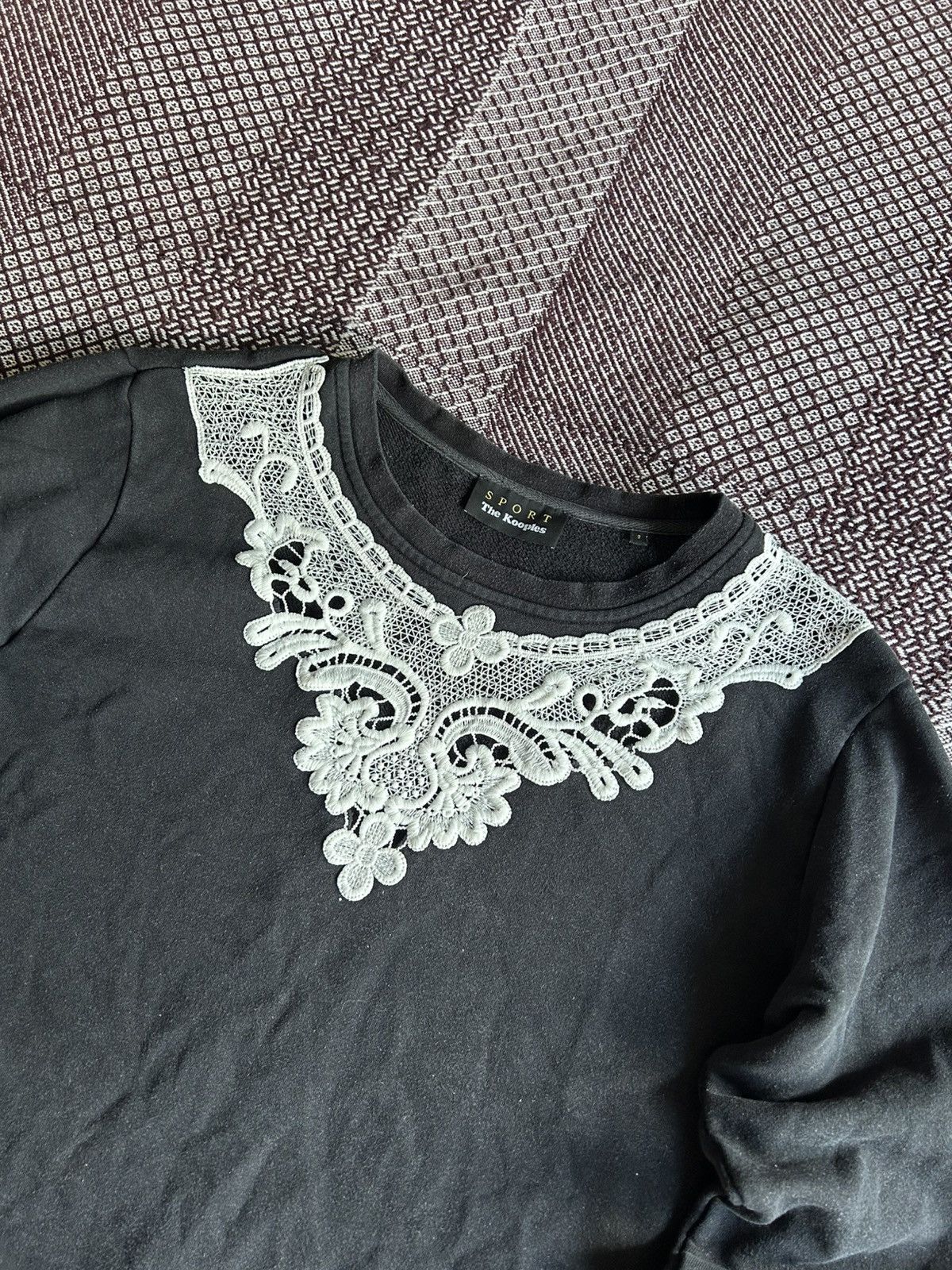 The Kooples Sport The Kooples Black Sweatshirt Luxury Item Size 2 / M Size M / US 6-8 / IT 42-44 - 4 Thumbnail