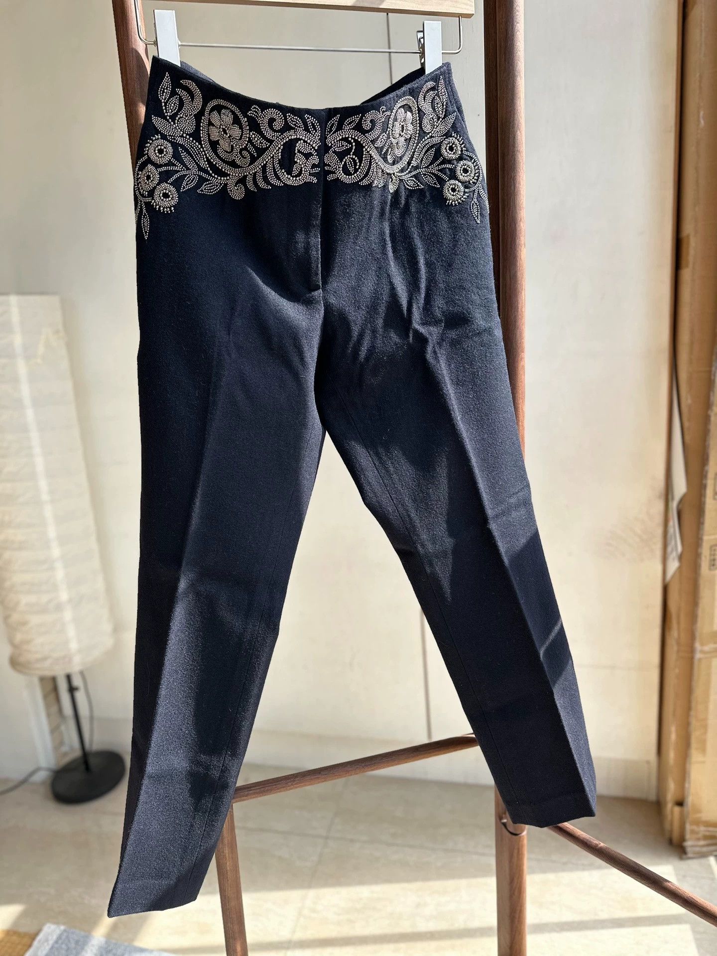 Dries Van Noten Dries Van Noten Wool Trousers 36 99 New Beaded Waist/Hip Size 25" / US 0 / IT 36 - 4 Thumbnail