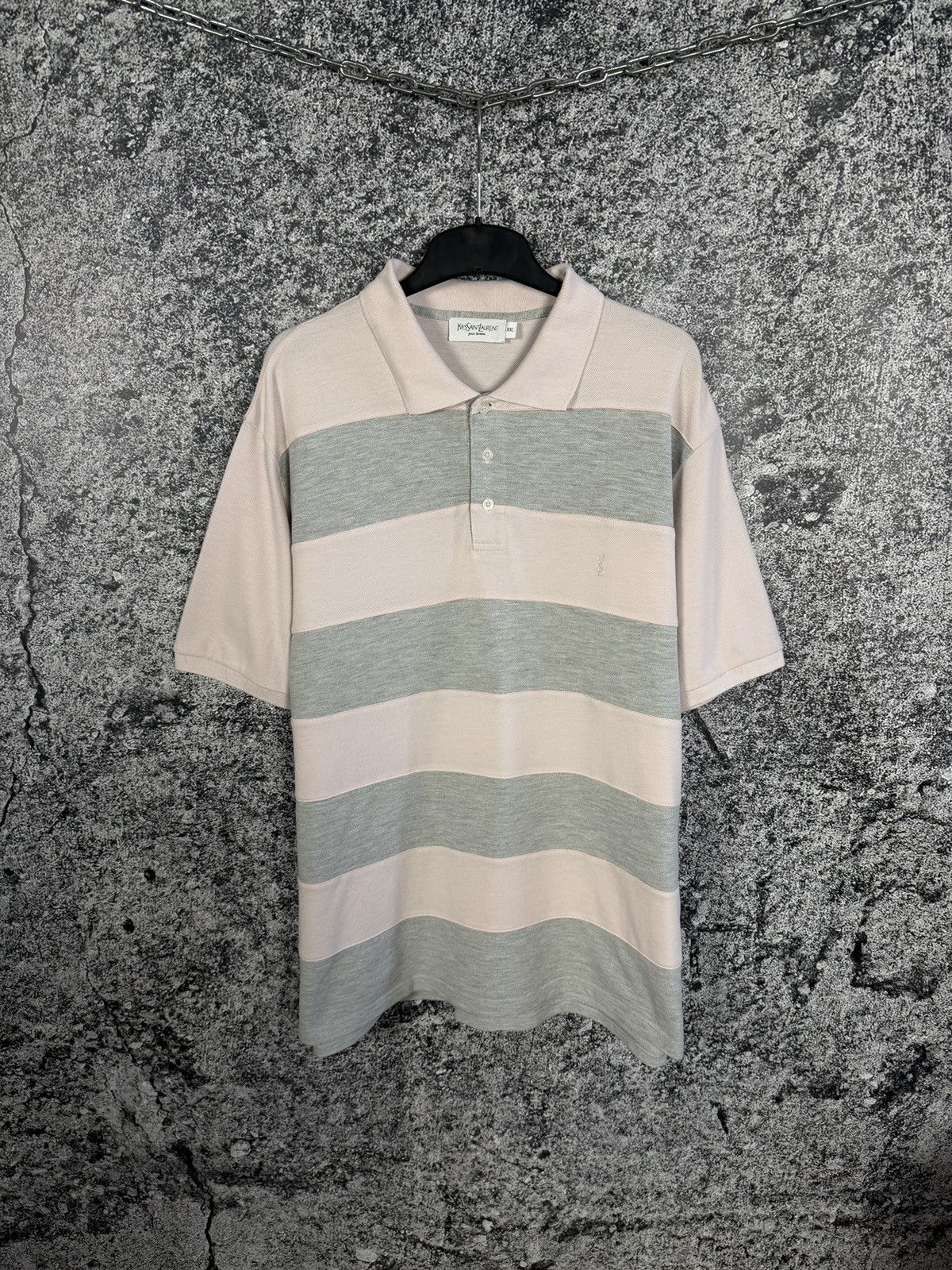 Yves Saint Laurent Men’s Yves Saint Laurent Striped Polo Shirt Vintage Size XXL Size US XXL / EU 58 / 5 - 1 Thumbnail