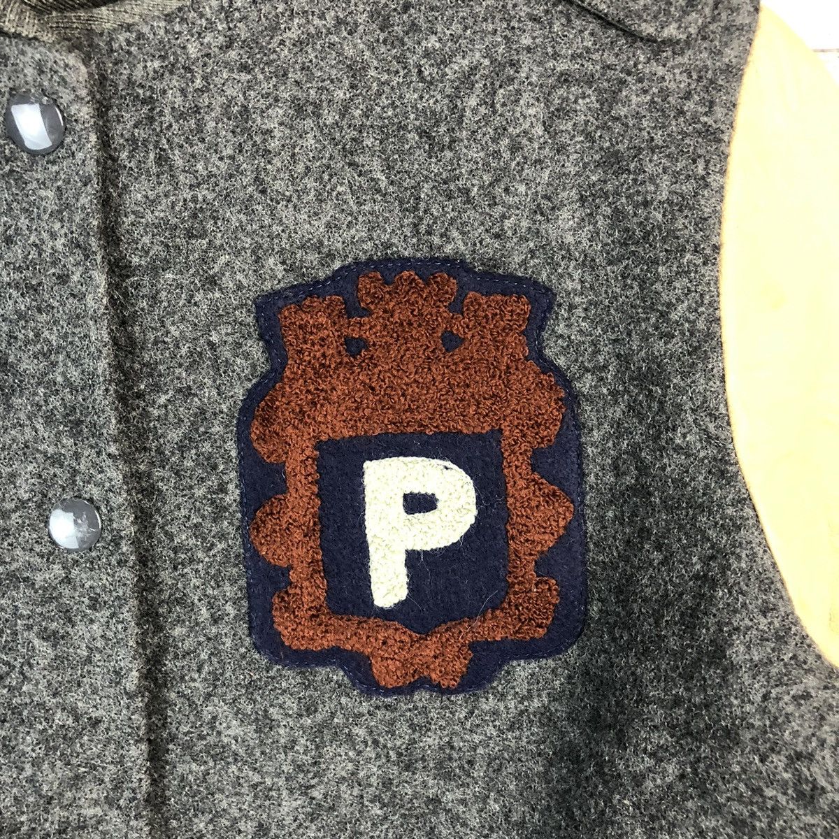 Japanese Brand Pual Ce Cin Grey Bombers varsity Jacket #A829 Size S / US 4 / IT 40 - 9 Thumbnail