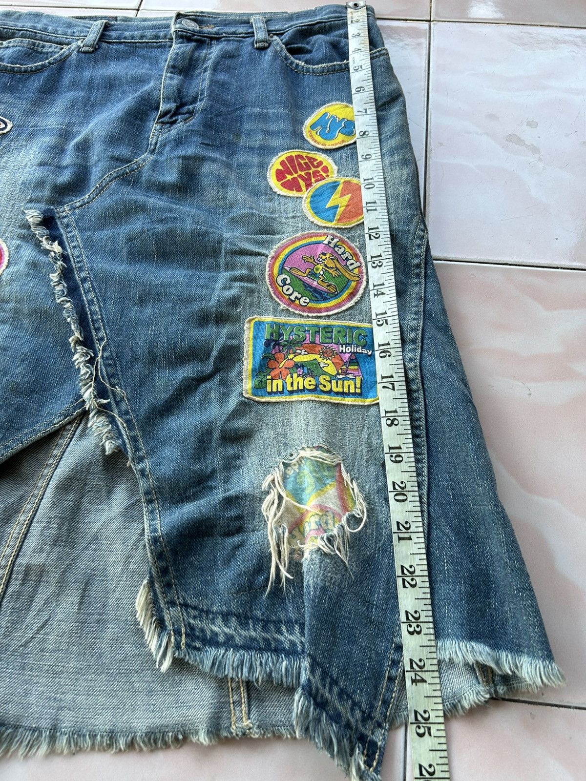 Hysteric Glamour Kinky Jeans Patchworks Denim Skirt Size 30" / US 8 / IT 44 - 14 Thumbnail