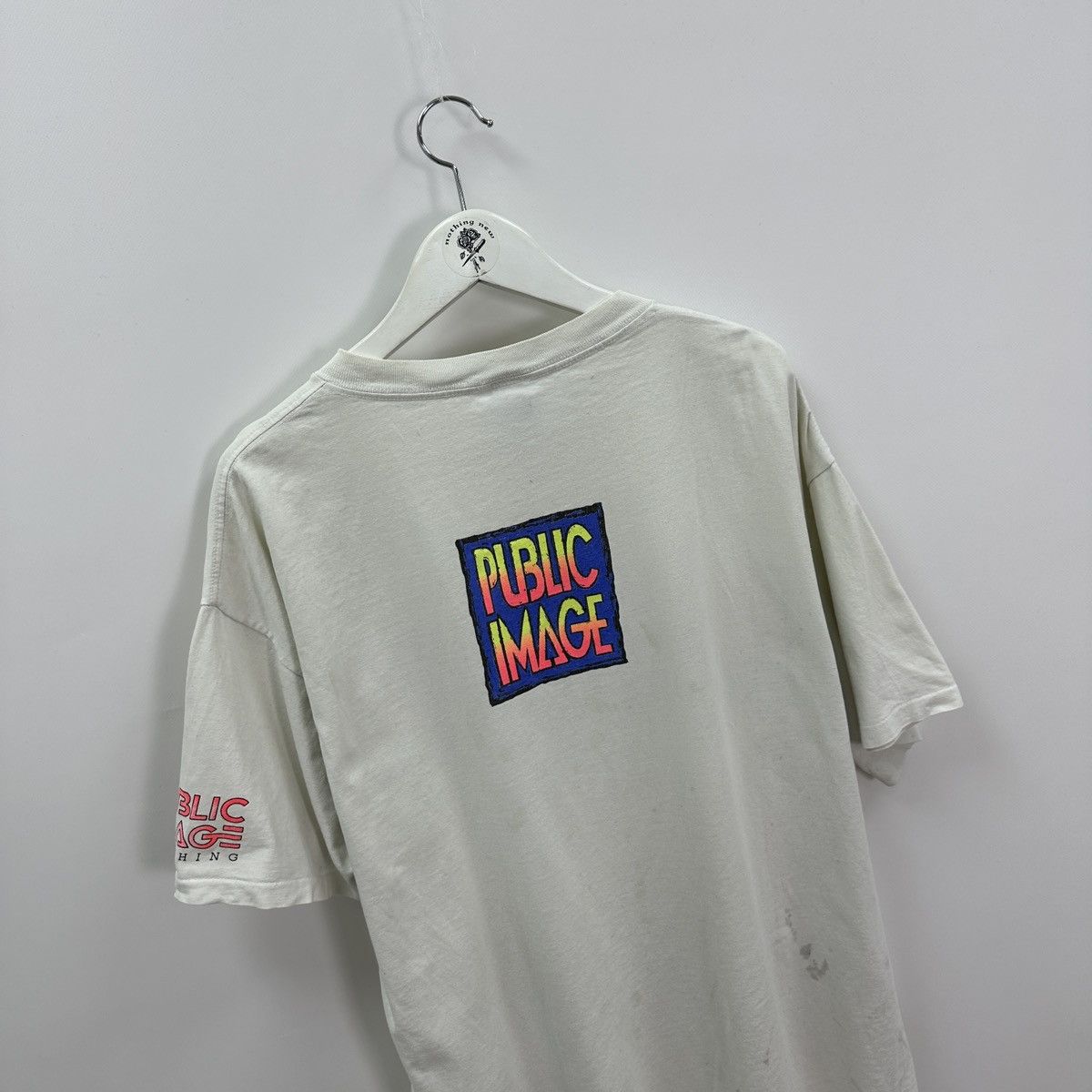 Vintage Vintage 90s Public Image Clothing USA surfing skate y2k tee Size US XXL / EU 58 / 5 - 10 Thumbnail