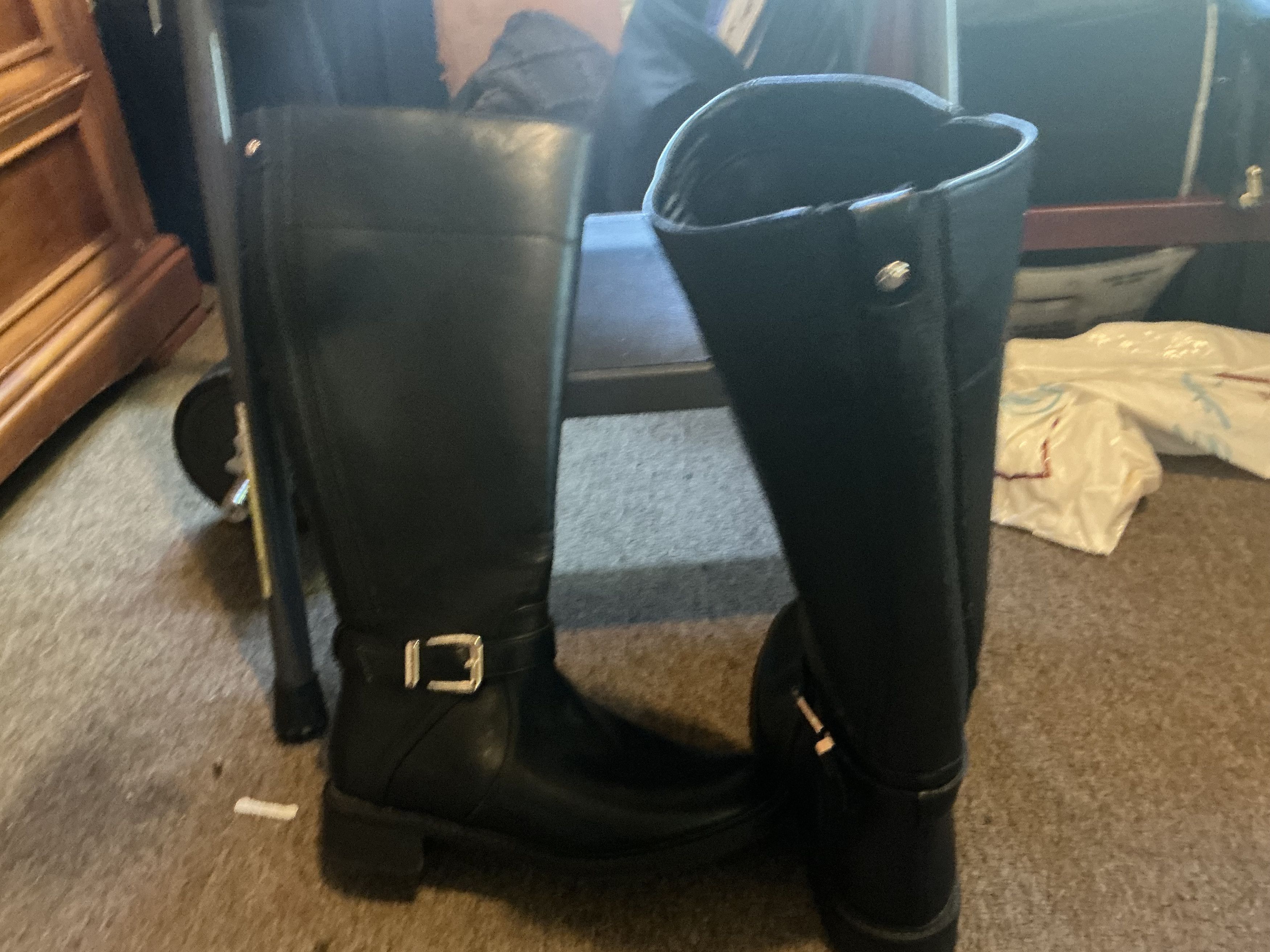 Other Kelly & Katie Black Leather Knee-High Boots 7.5 Size US 7.5 / IT 37.5 - 9 Thumbnail