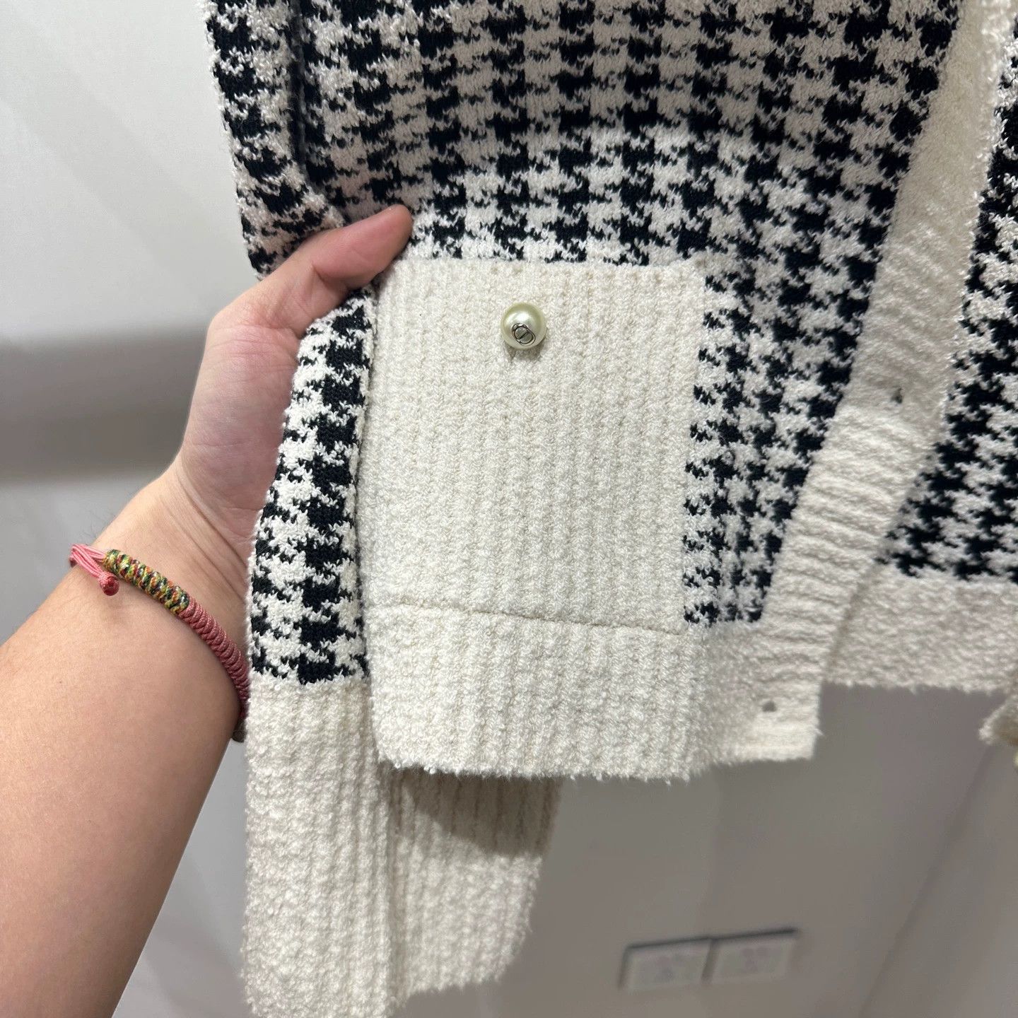 Christian Louboutin Dior houndstooth CD pearl button knit suit 38 Size S / US 4 / IT 40 - 6 Thumbnail