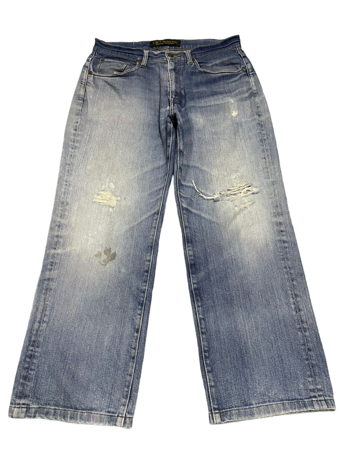 image of Hype Vintage Blue Wash Baggy Style Jeans, Men's (Size 32)