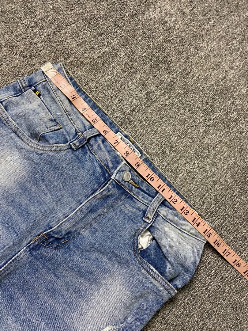 Japanese Brand Messi Jeans Collection Distressed Skinny Jeans (197) Size US 30 / EU 46 - 9 Thumbnail