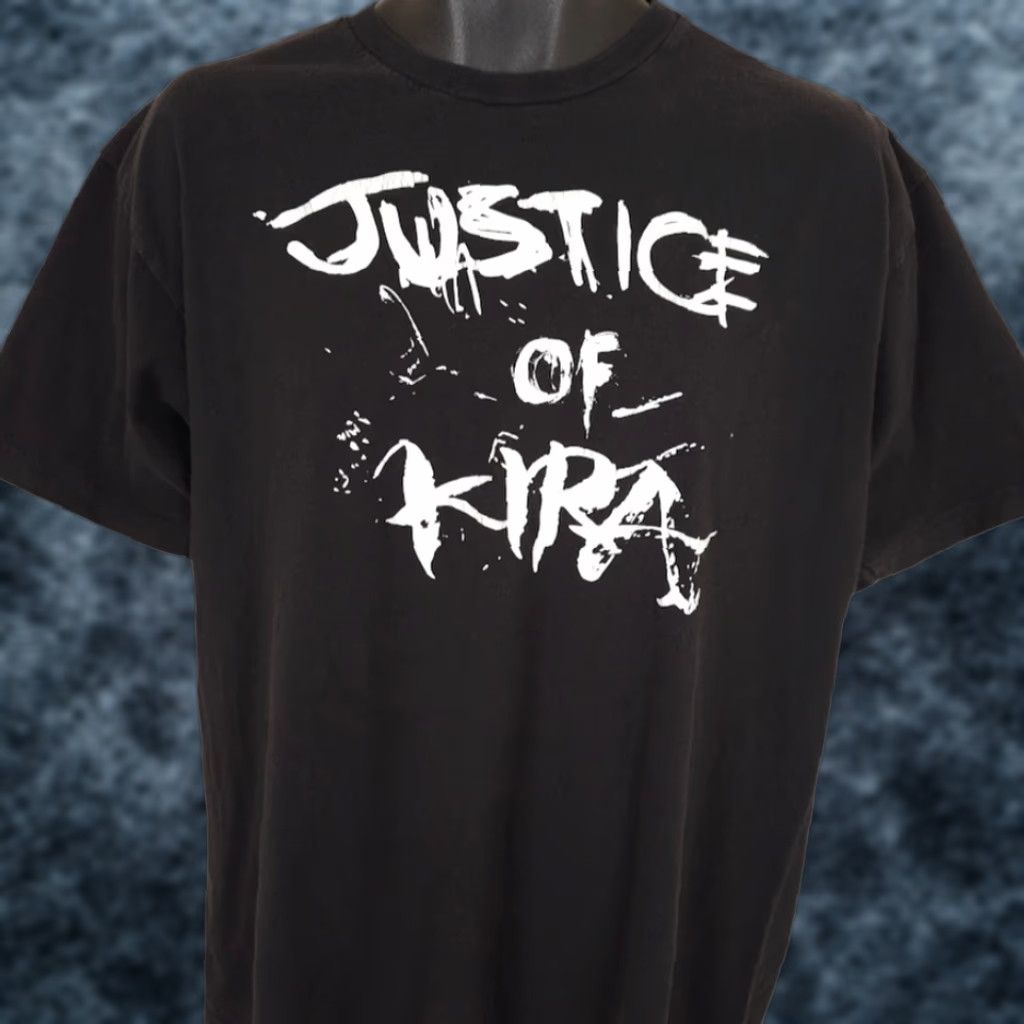 Vintage Death Note T Shirt Mens XL Black Justice Of Kira Japanese Manga Series Netflix Shirt Size US XL / EU 56 / 4 - 1 Thumbnail