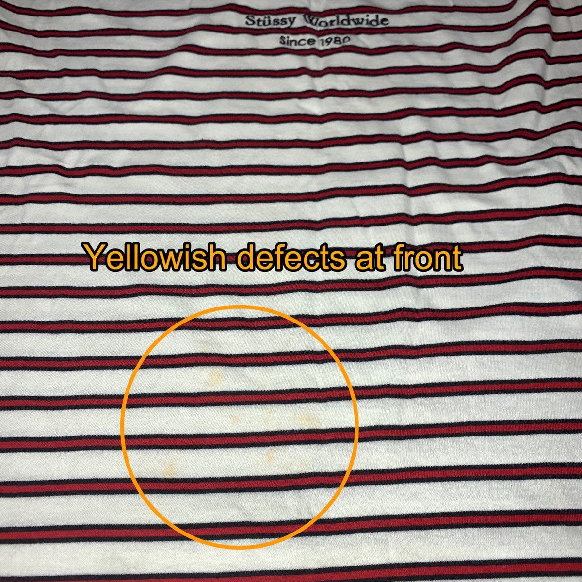 Stussy × Vintage Y2k Vintage Stussy Striped Tee Size US L / EU 52-54 / 3 - 13 Thumbnail