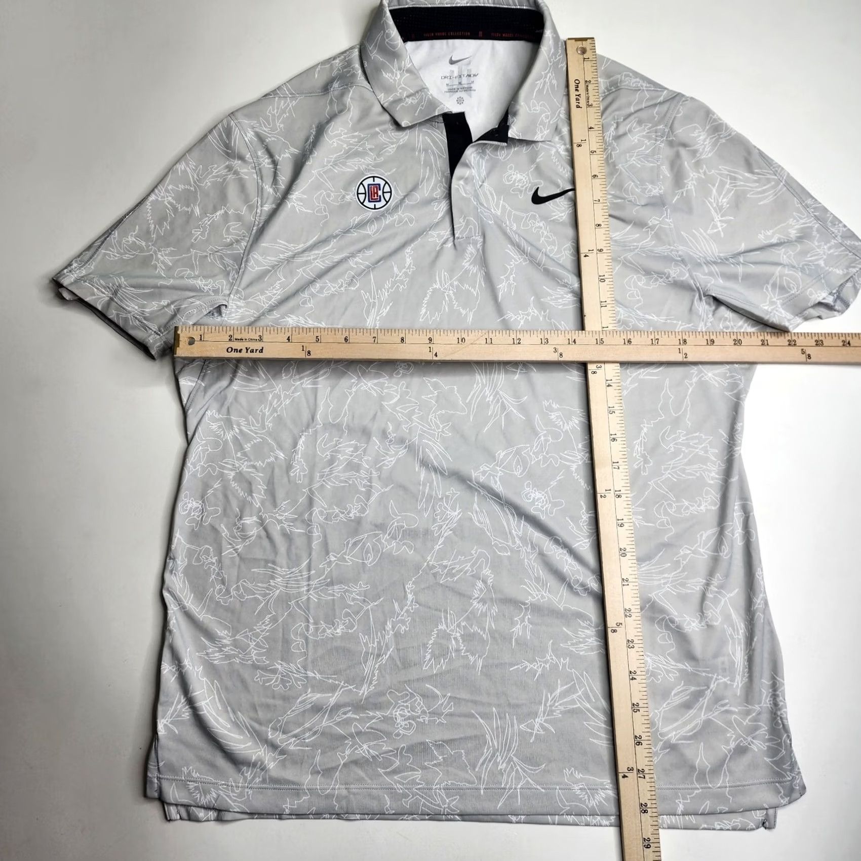 Nike Nike Tiger Woods Dri-FIT ADV Golf Polo Shirt Gray Medium Mens Polo Shirt Sports Golf Clipper Nike Tiger Woods DriFit PK Size US M / EU 48-50 / 2 - 6 Thumbnail