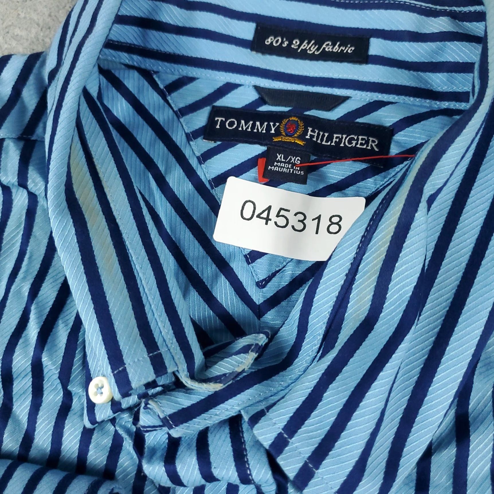 Tommy Hilfiger Tommy Hilfiger Shirt Mens XL Blue Striped Button-Up Long Sleeve Casual Size US XL / EU 56 / 4 - 3 Thumbnail