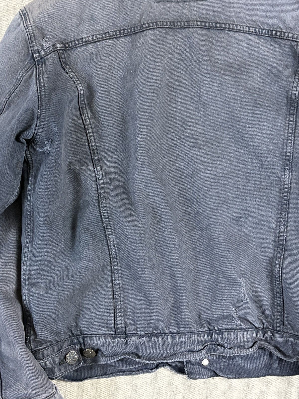 Acne Studios Acne Studios Jam Pile Broken Denim Jacket – Grey / black Size US M / EU 48-50 / 2 - 5 Thumbnail