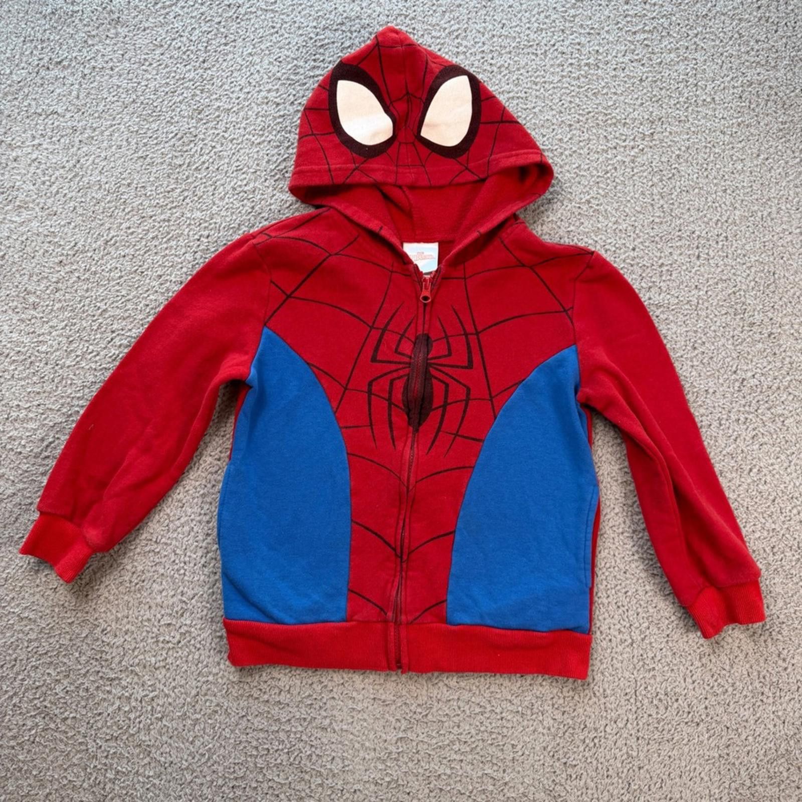 Marvel Comics Marvel Spider-Man Zip Up Hoodie Youth Size 7/8 Sweatshirt Size US XXS / EU 40 - 1 Thumbnail