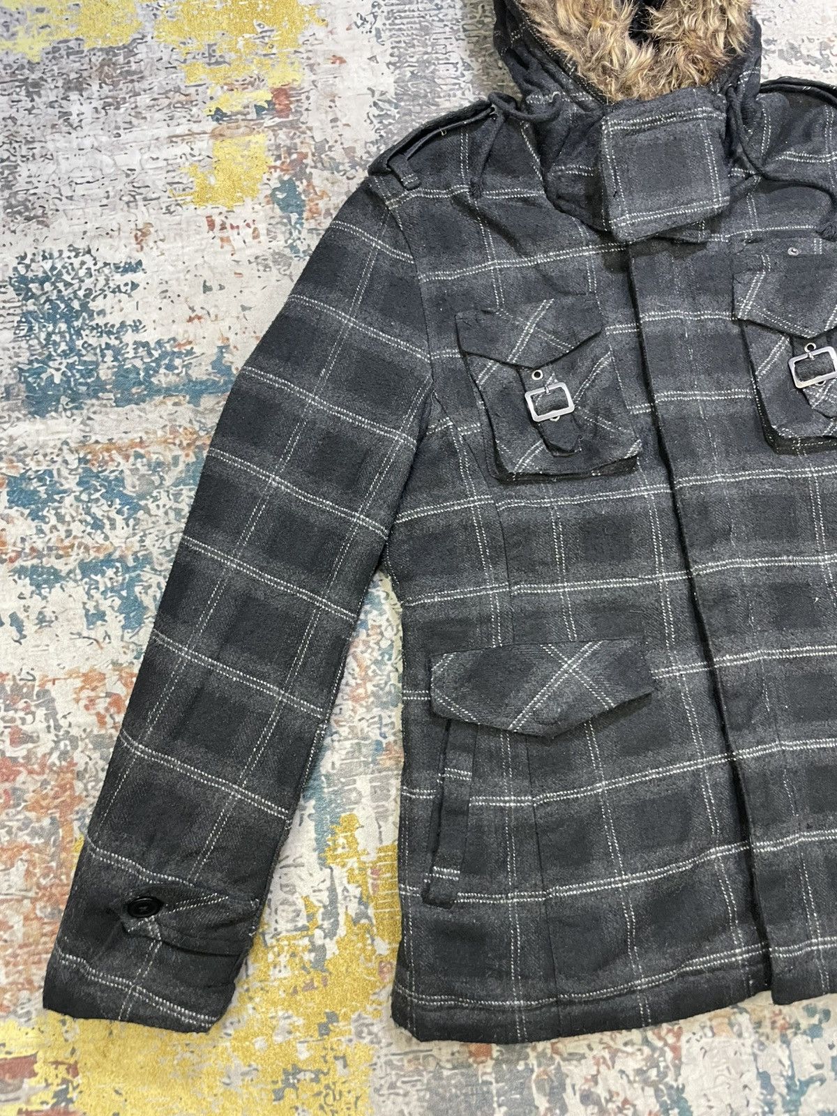 In The Attic In The Attic Rockers Garment Plaid Wool Blend Jacket Size US M / EU 48-50 / 2 - 3 Thumbnail