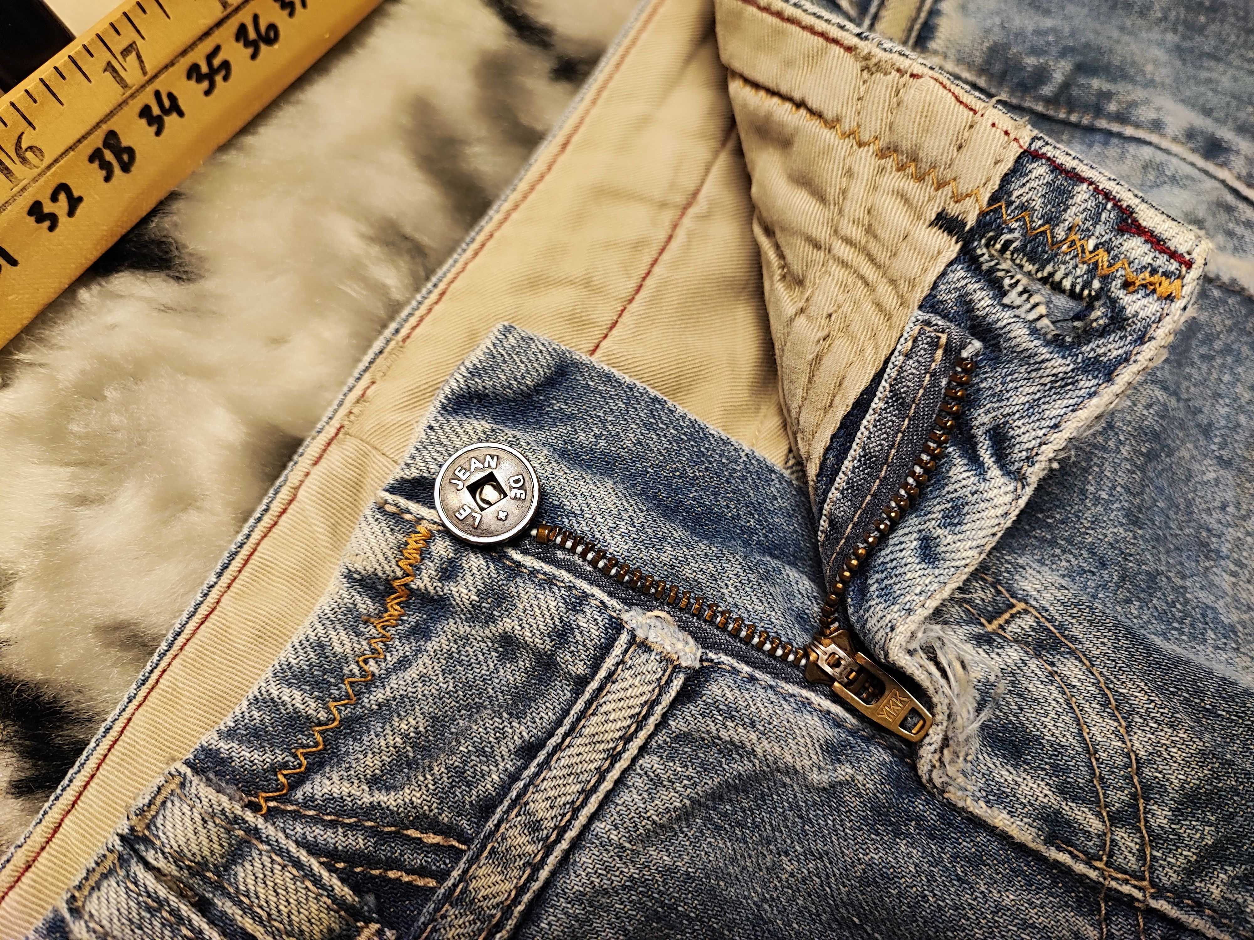 Marithe + Francois Girbaud MFG Panelled Denim Distressed Wash Techwear Aesthetic W29x31 Size US 29 - 9 Thumbnail