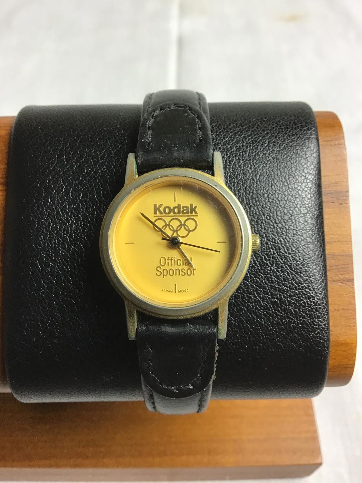Kodak Kodak Official Sponsor Olympic Watch with Black Leather Band Size ONE SIZE - 1 Thumbnail