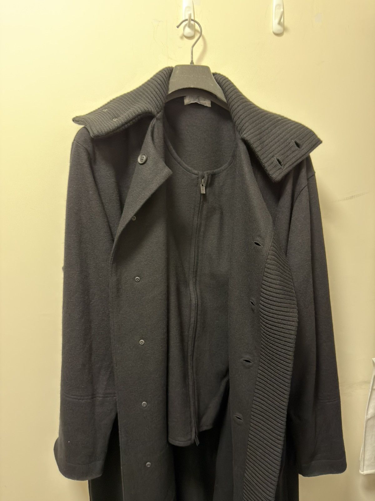 Yohji Yamamoto Yohji Yamamoto Layered wool blend coat Size US M / EU 48-50 / 2 - 4 Thumbnail