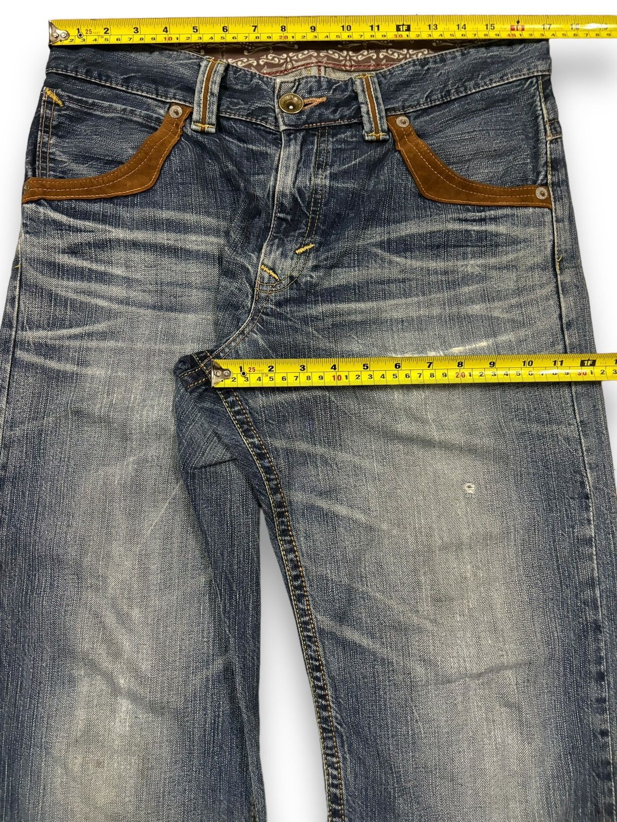 Edwin Exclusive Vintage Edwin XV Dirt Blue Wash Baggy Ripped Jeans Size US 33 - 18 Thumbnail