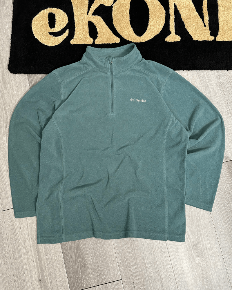 Columbia Columbia 1/4-Zip Teal Fleece Pullover - Men's Size Large Size US L / EU 52-54 / 3 - 1 Thumbnail