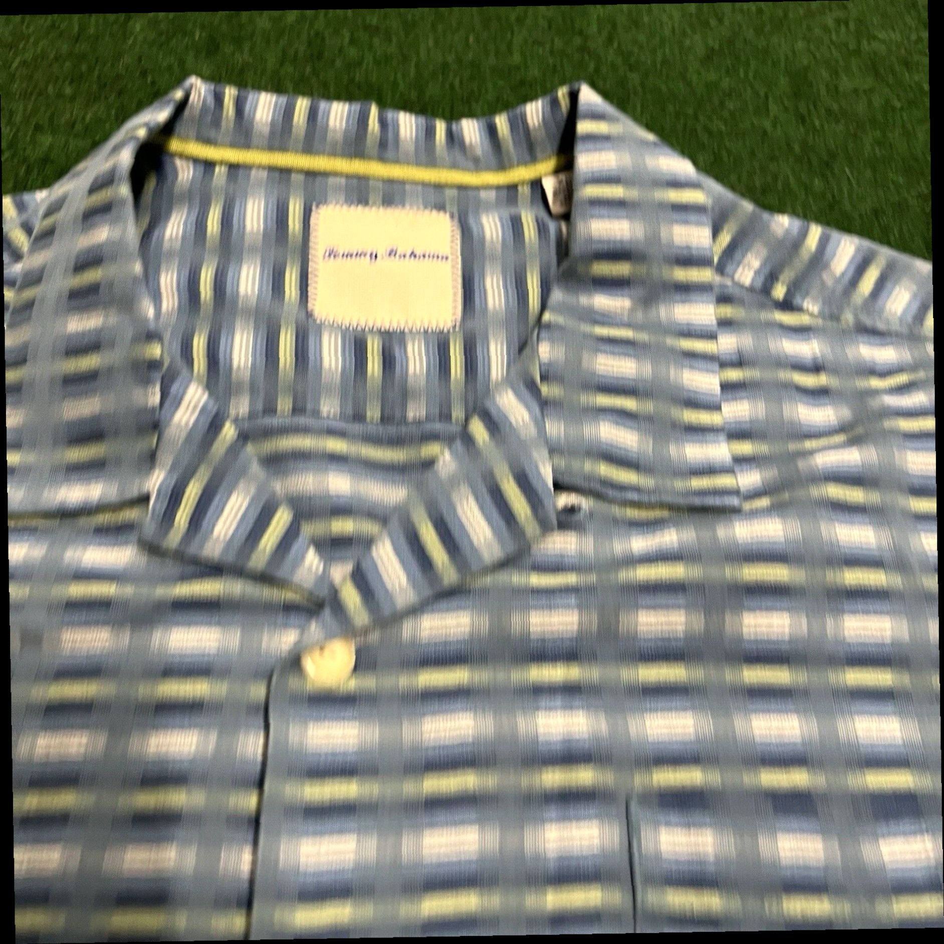 Tommy Bahama Tommy Bahama Hawaiian Shirt Mens XL 100% Silk Stripe Short Sleeve Button Up Blue Size US XL / EU 56 / 4 - 3 Thumbnail