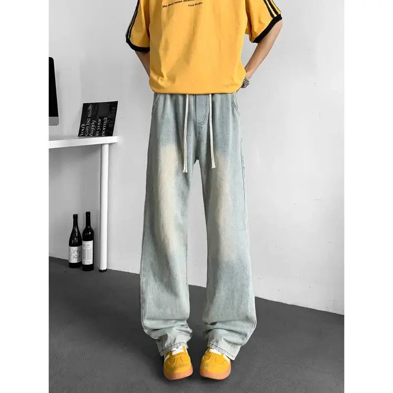 Japanese Brand Retro loose straight leg wide leg jeans Size US 32 / EU 48 - 4 Thumbnail