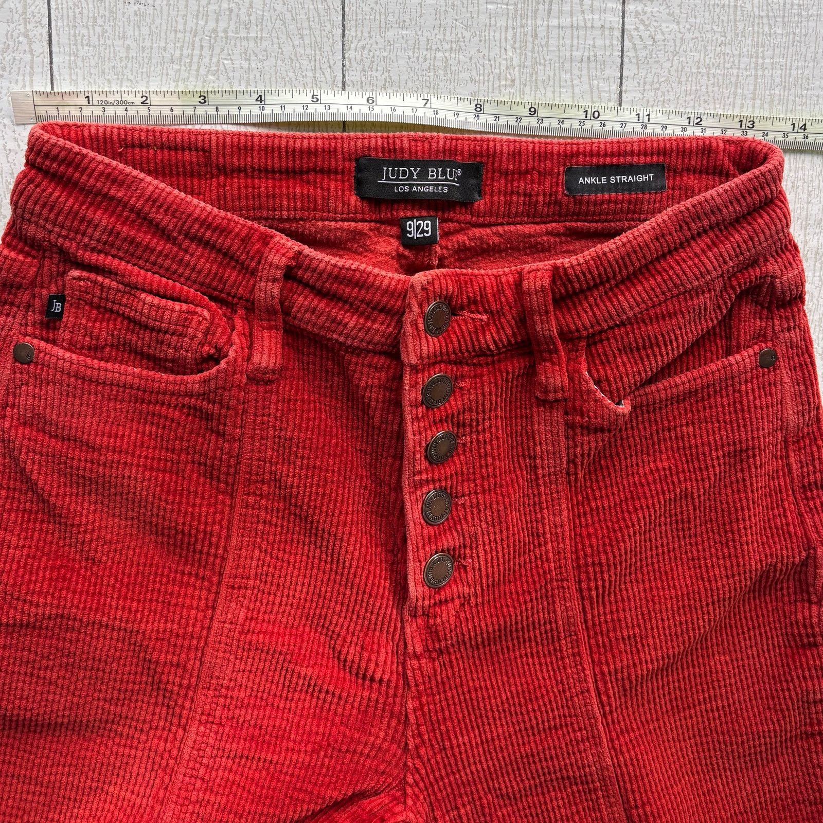 Judy Blue Judy Blue Rust Corduroy Straight Leg Ankle Pants Size 9/29 Size 23" - 13 Thumbnail