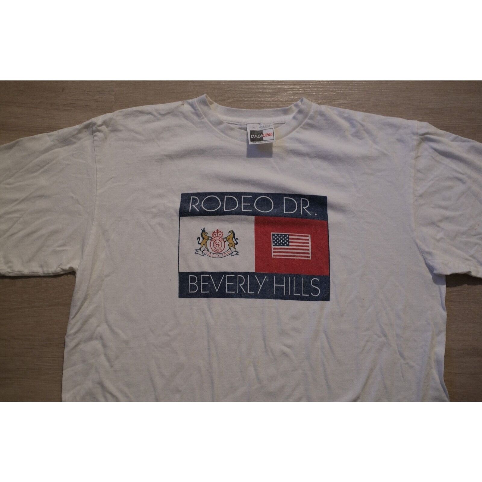 Other Vintage 1990s BASICSS Rodeo Dr Beverly Hills T-Shirt XL Size US XL / EU 56 / 4 - 8 Thumbnail