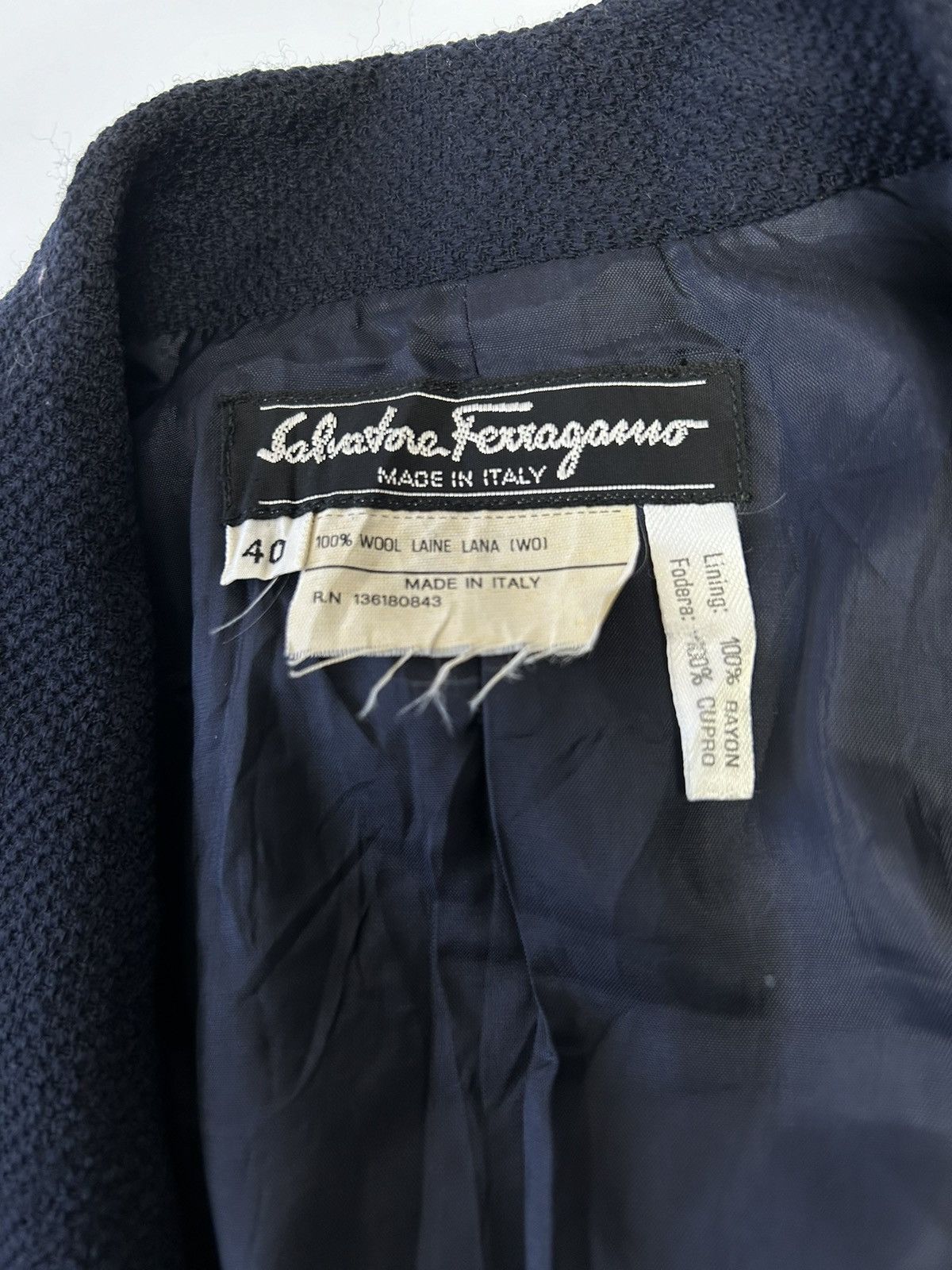 Designer × Salvatore Ferragamo SALVATORE FERRAGAMO DOUBLE BREAST BLAZER Size S / US 4 / IT 40 - 5 Thumbnail