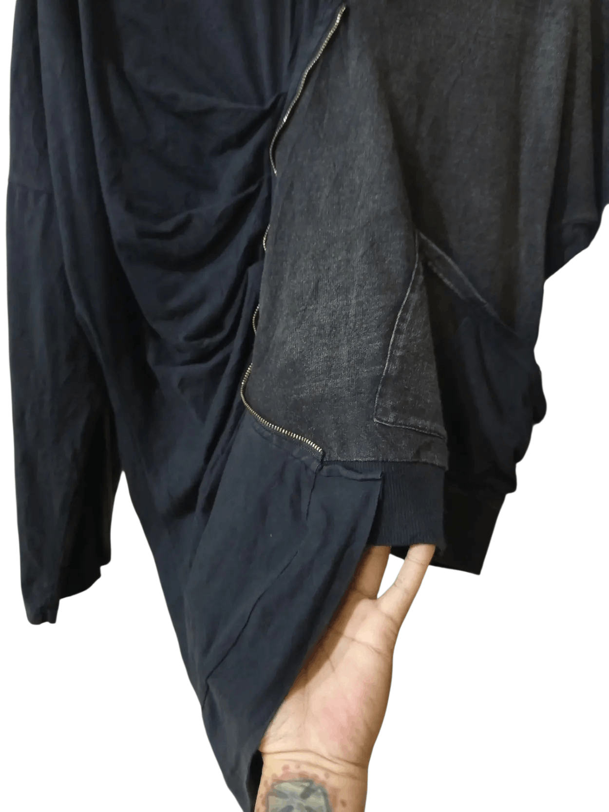 Vintage SD Deconstructed Asymmetrical Zip Jacket Size S / US 4 / IT 40 - 4 Thumbnail