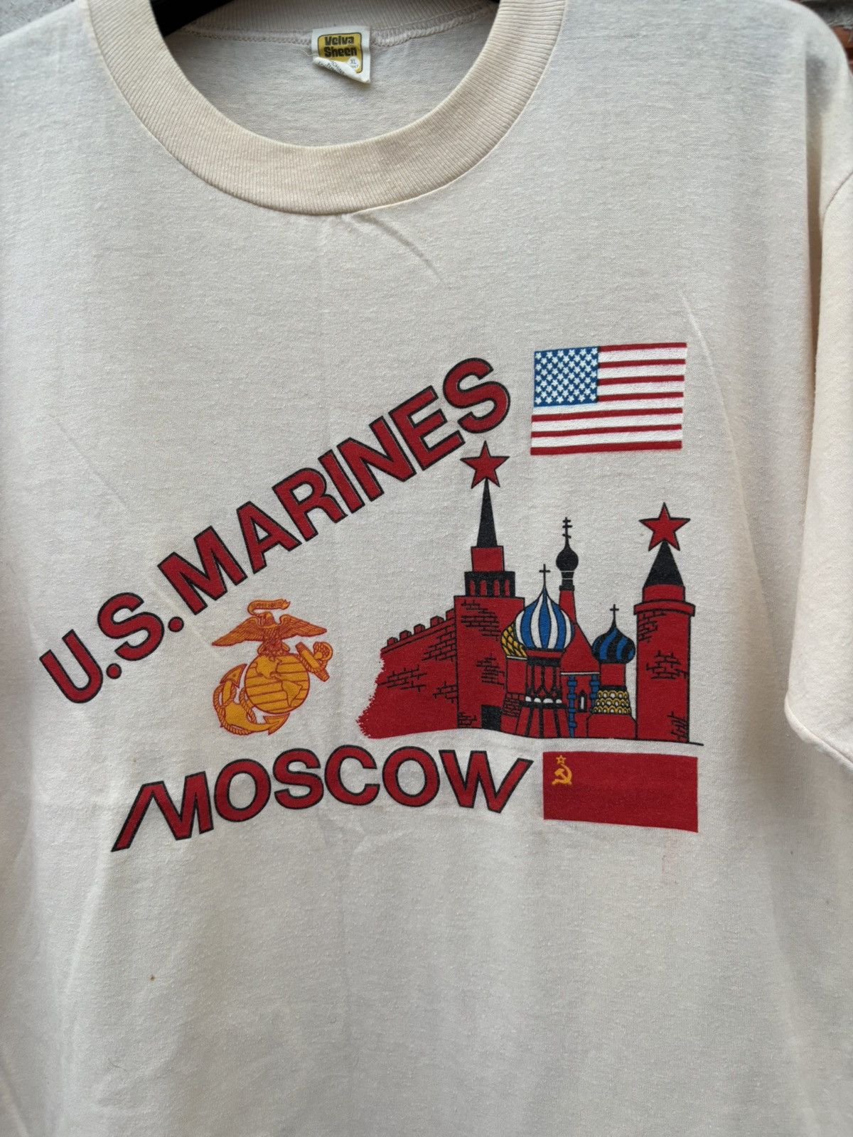 Vintage U.S. Marines MOSCOW 1980s Size US XL / EU 56 / 4 - 3 Thumbnail