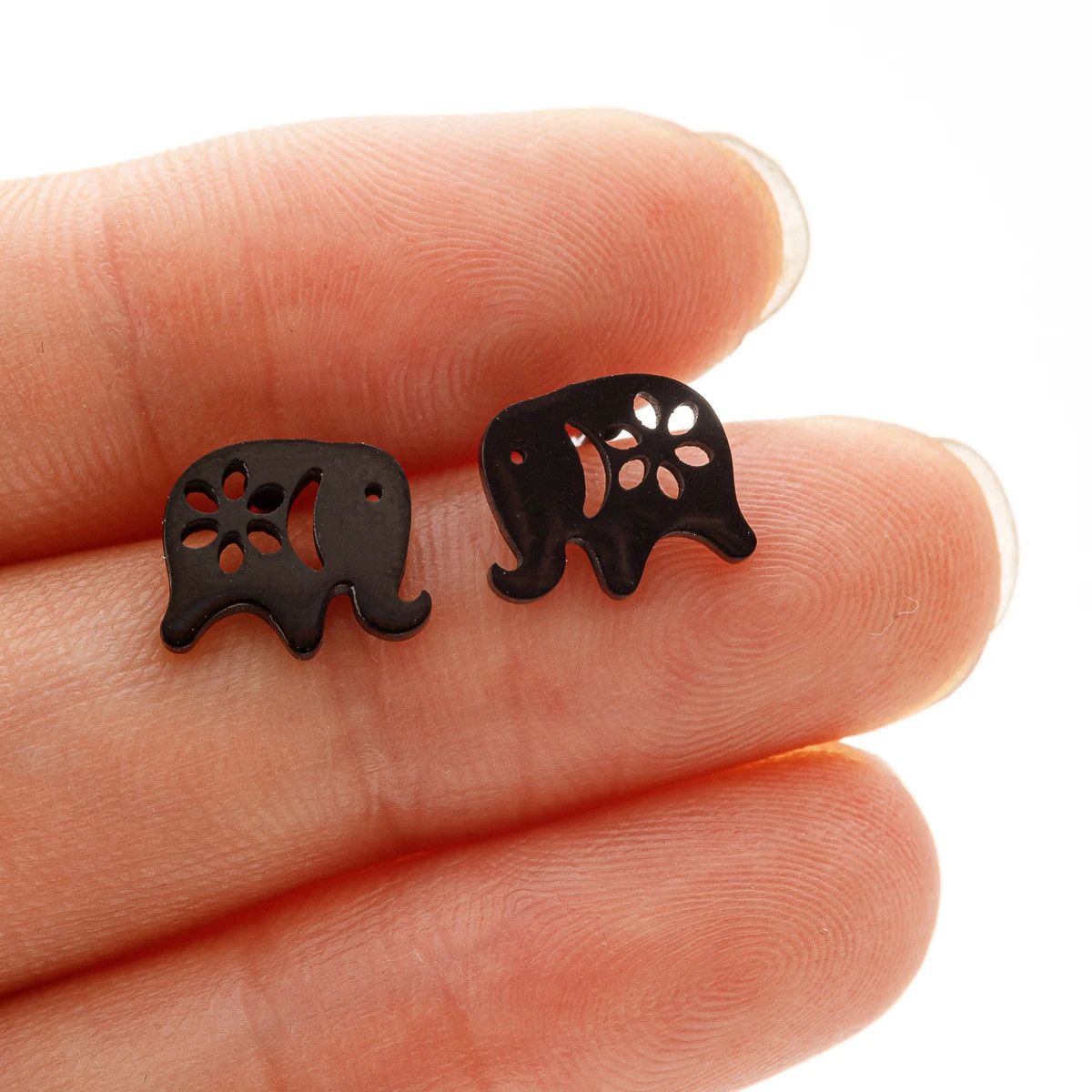 Jewelry Cartoon Elephant Stud Earrings Charm Earring Gift Size ONE SIZE - 1 Preview