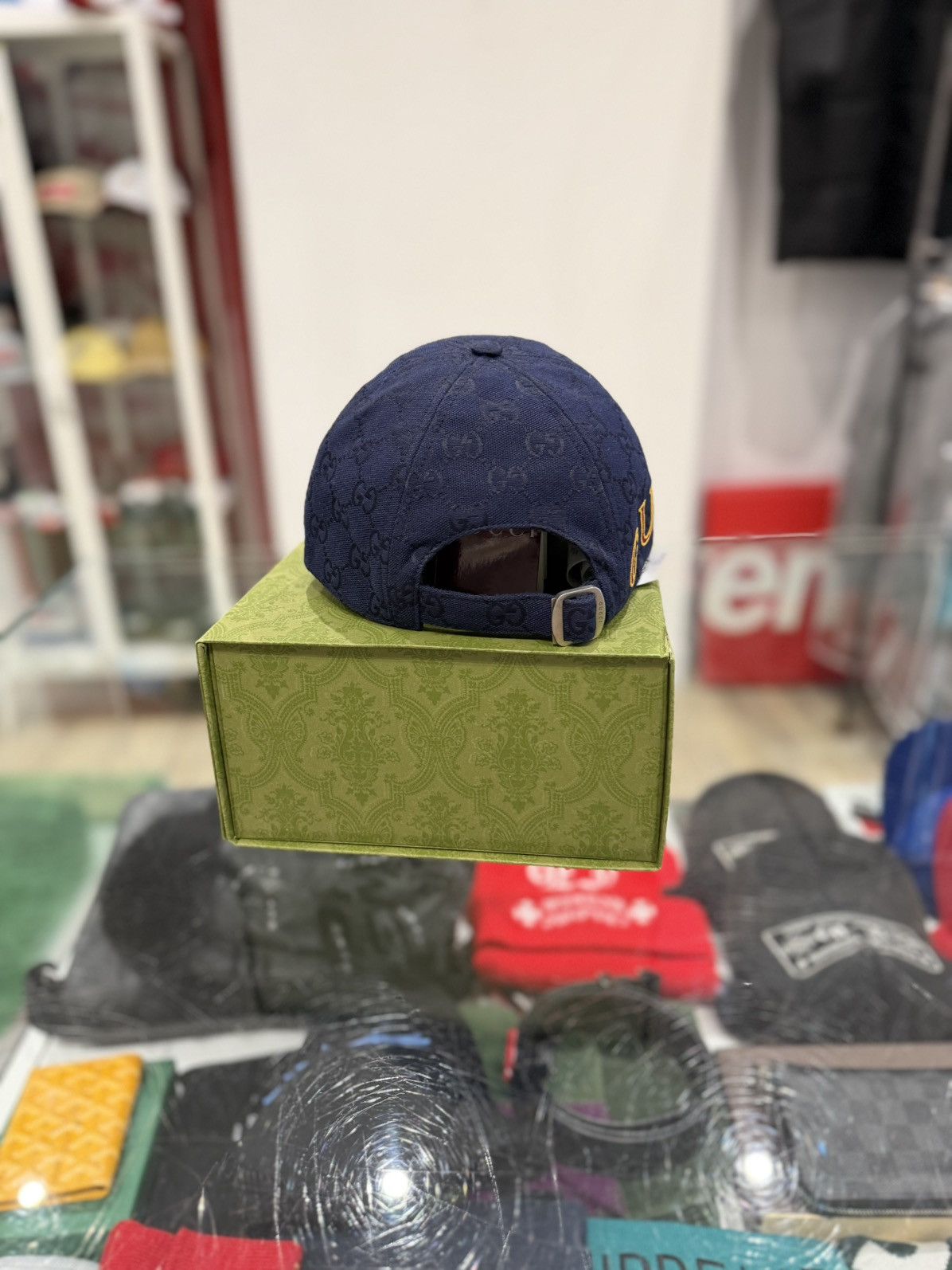Gucci Gucci GG Canvas baseball hat navy blue Size: L Size ONE SIZE - 3 Thumbnail