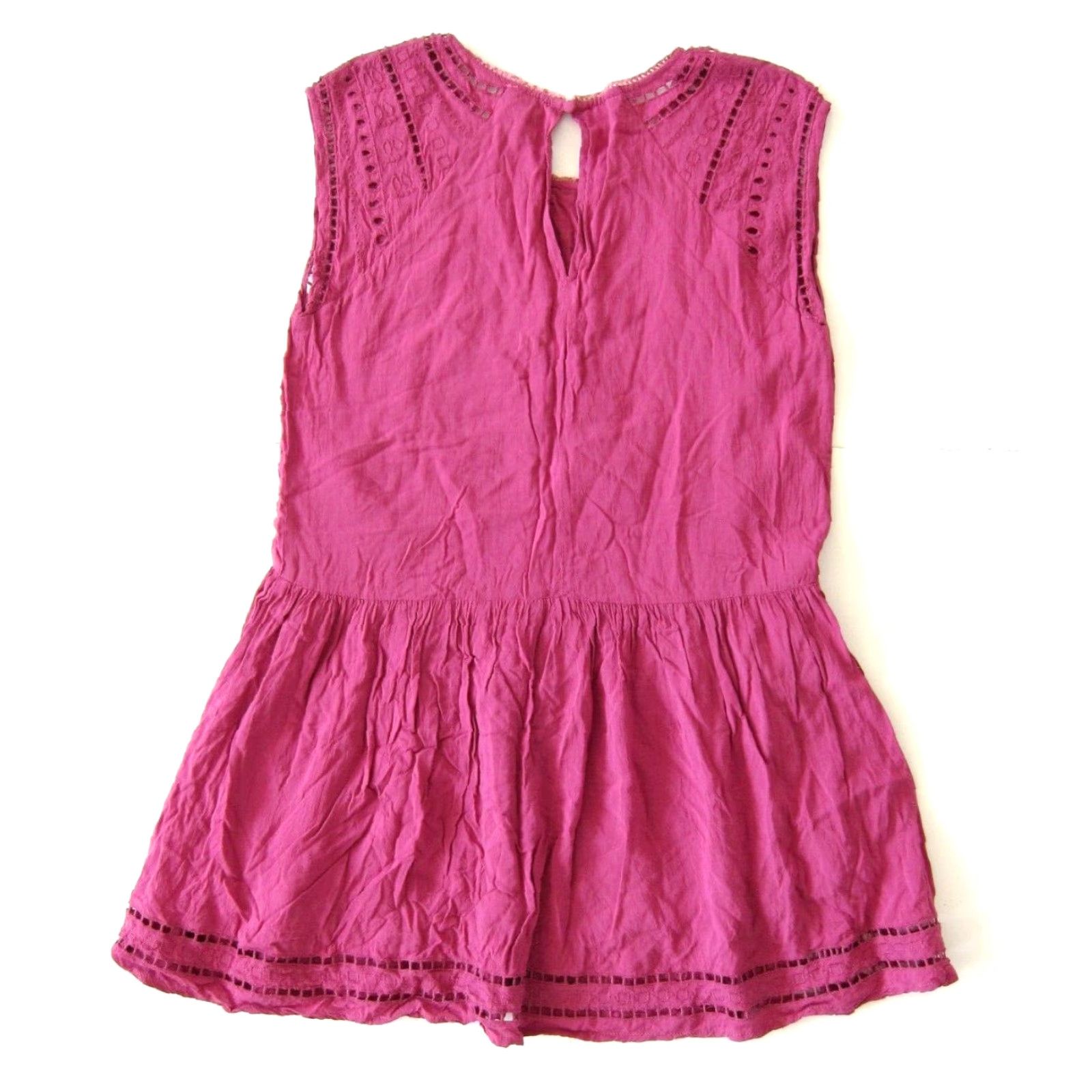 Vintage Ecote' 100% Rayon Pink Embroidered Tunic Sheath Tank Dress Small Size S / US 4 / IT 40 - 2 Thumbnail