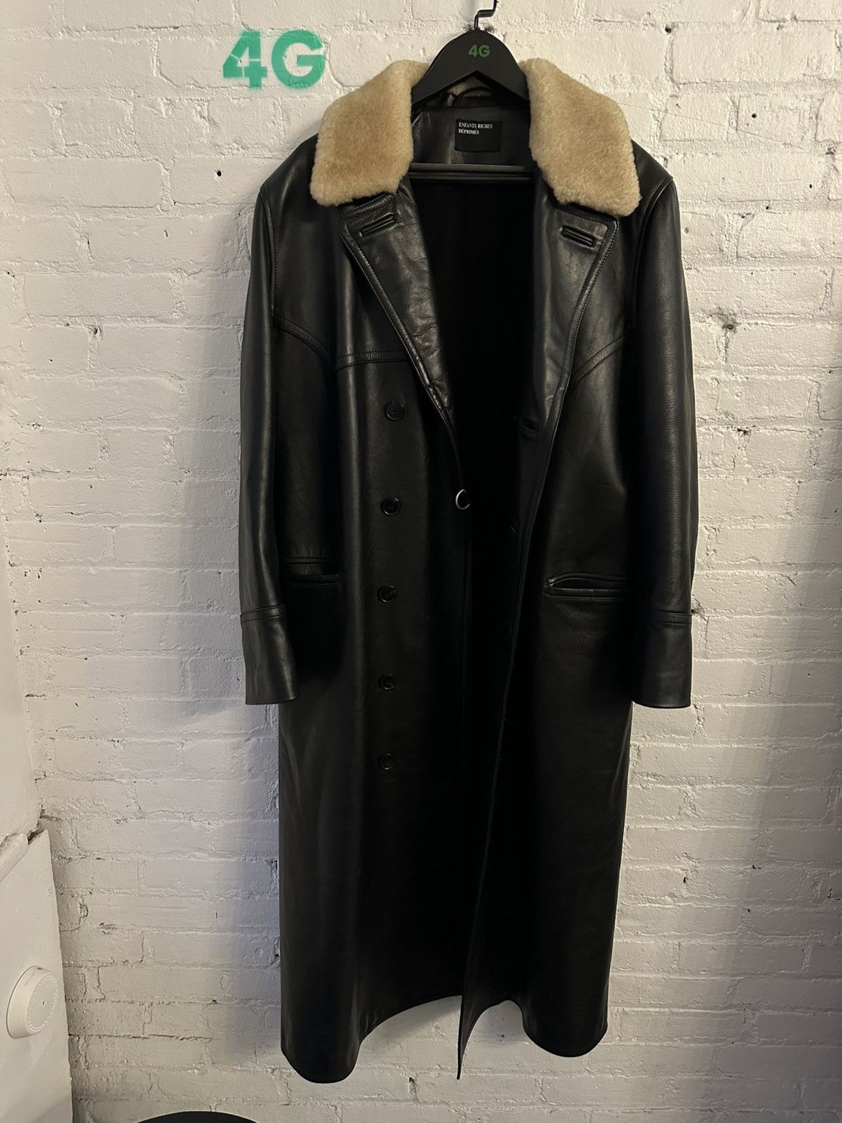 Enfants Riches Deprimes ERD 1/1 FULL LEATHER RUNWAY SHEARLING TRENCH PEACOAT JACKET Size US L / EU 52-54 / 3 - 2 Thumbnail
