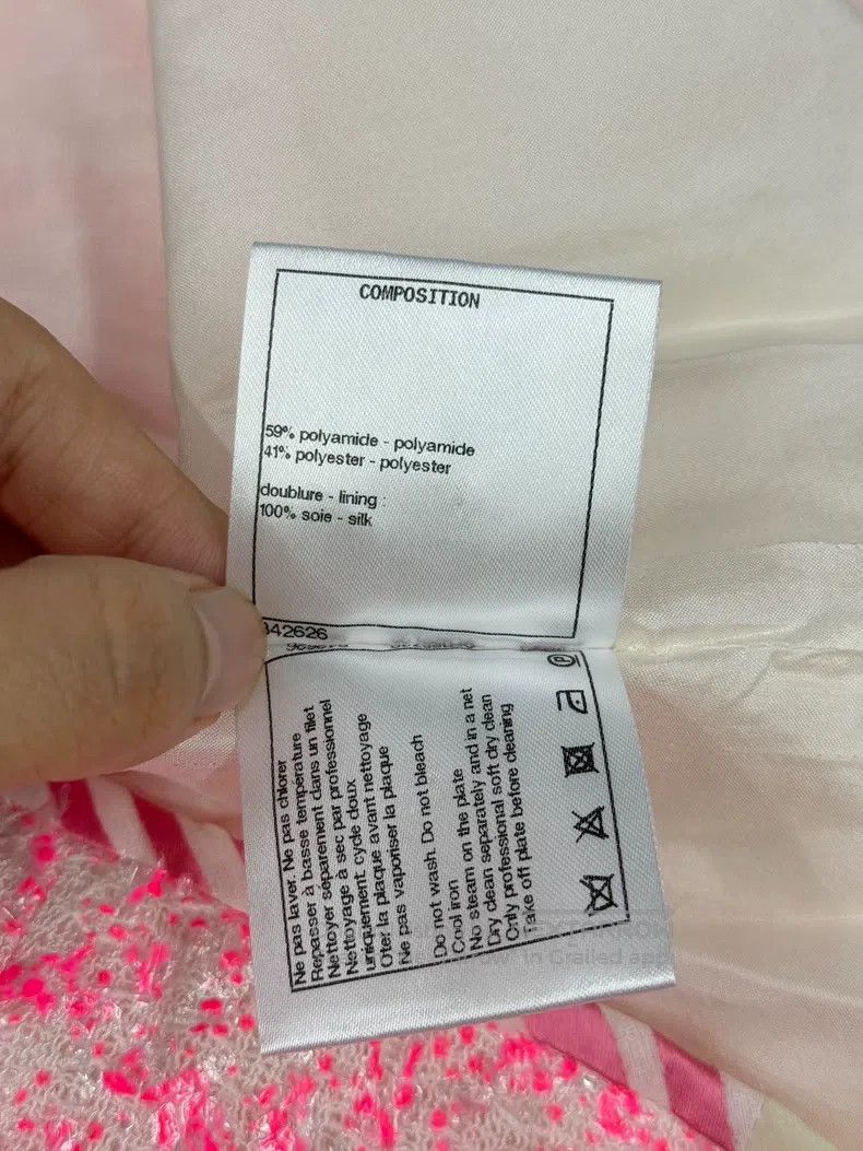 Chanel Chanel Pink sequined tweed skirt Size 25" / US 0 / IT 36 - 6 Thumbnail