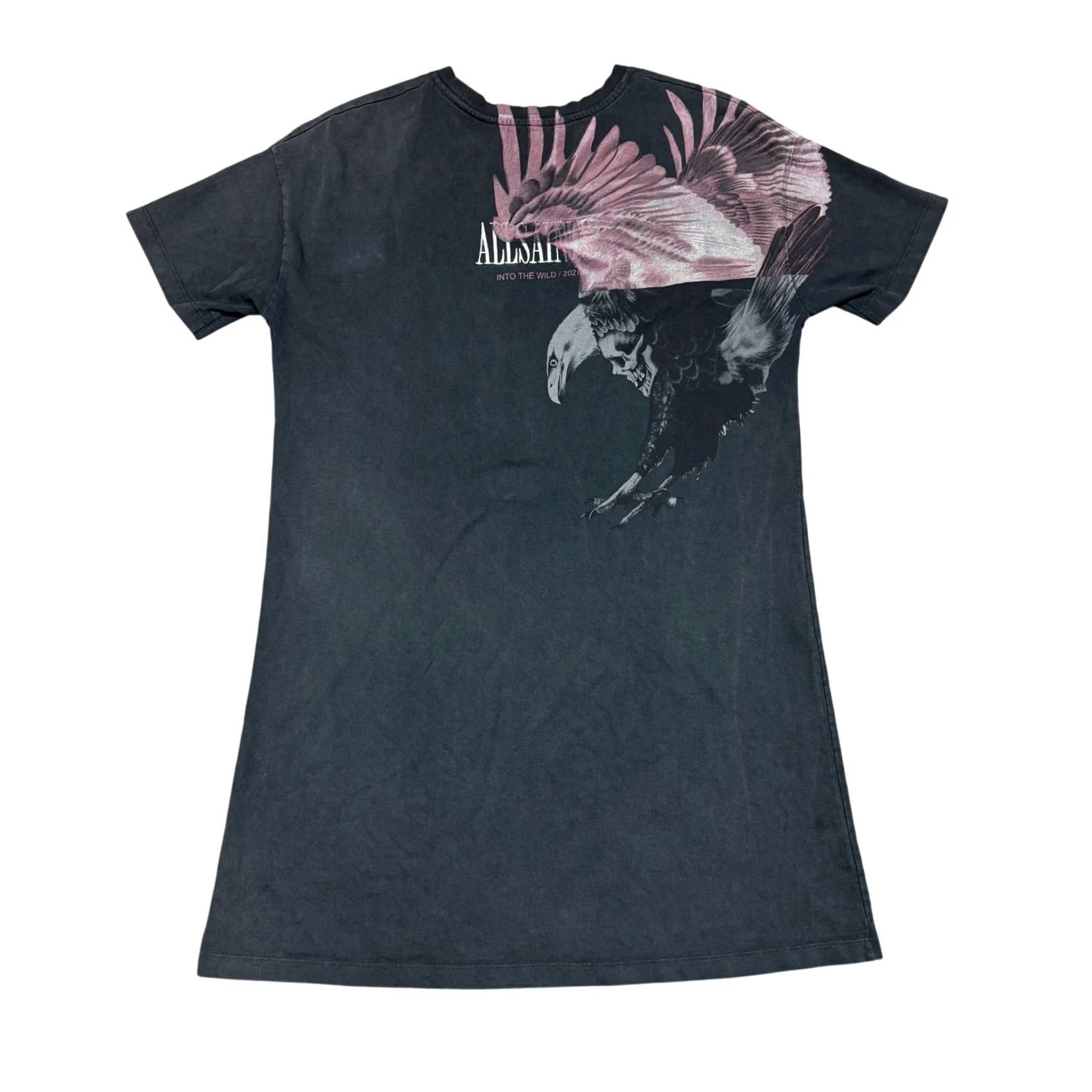 Allsaints ALLSAINTS Aquila Eagle Print Tee Dress XS/S Punk Grunge Women's Size XS / US 0-2 / IT 36-38 - 2 Thumbnail