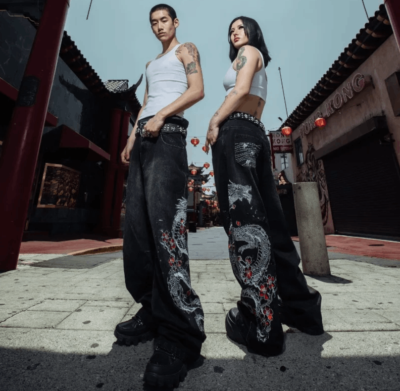 Japanese Brand Street Vintage Hip Hop Oversized Jeans Size US 34 / EU 50 - 1 Thumbnail
