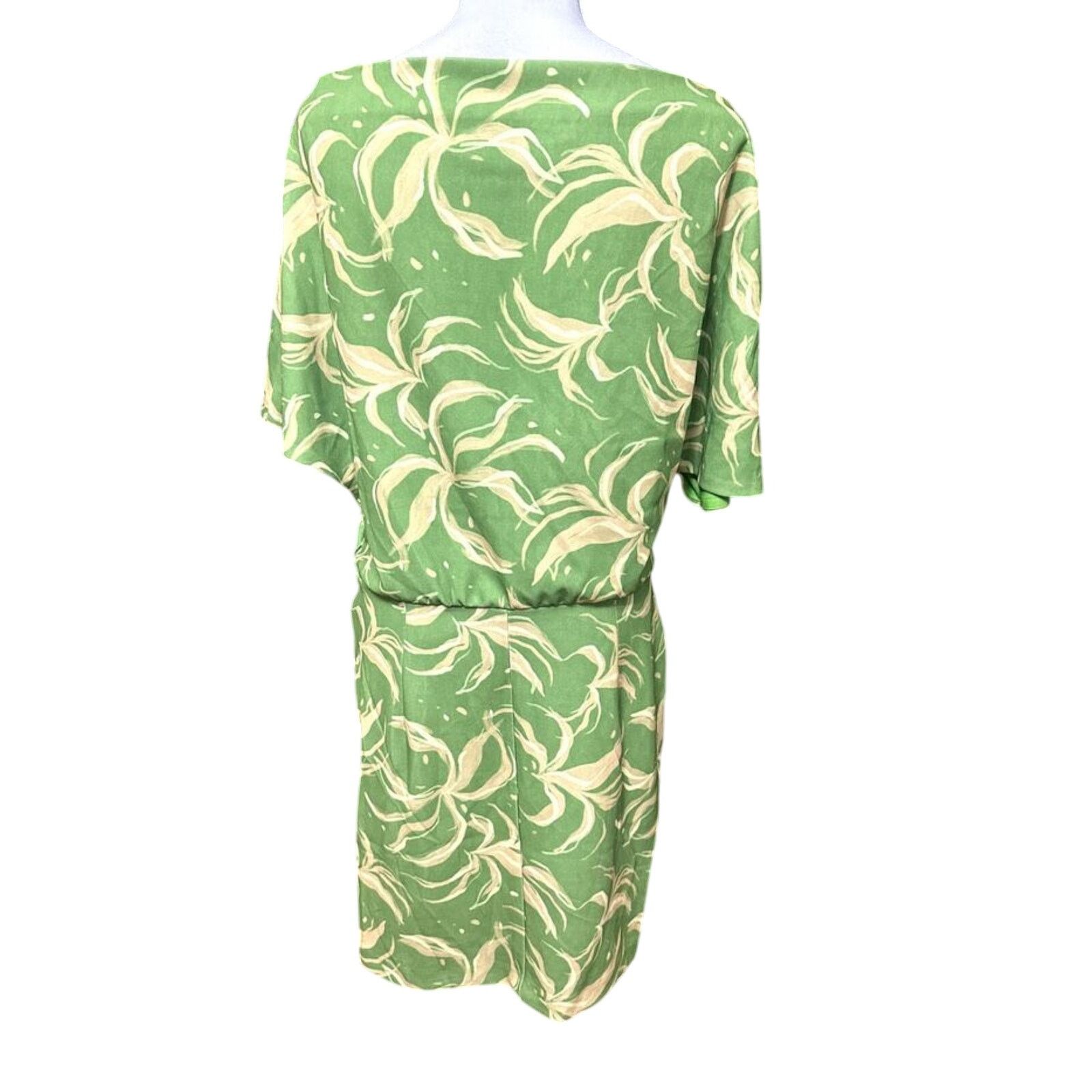 Other Alexia Admor Mini Dress Drape One Shoulder Green/Yellow L Size L / US 10 / IT 46 - 6 Thumbnail