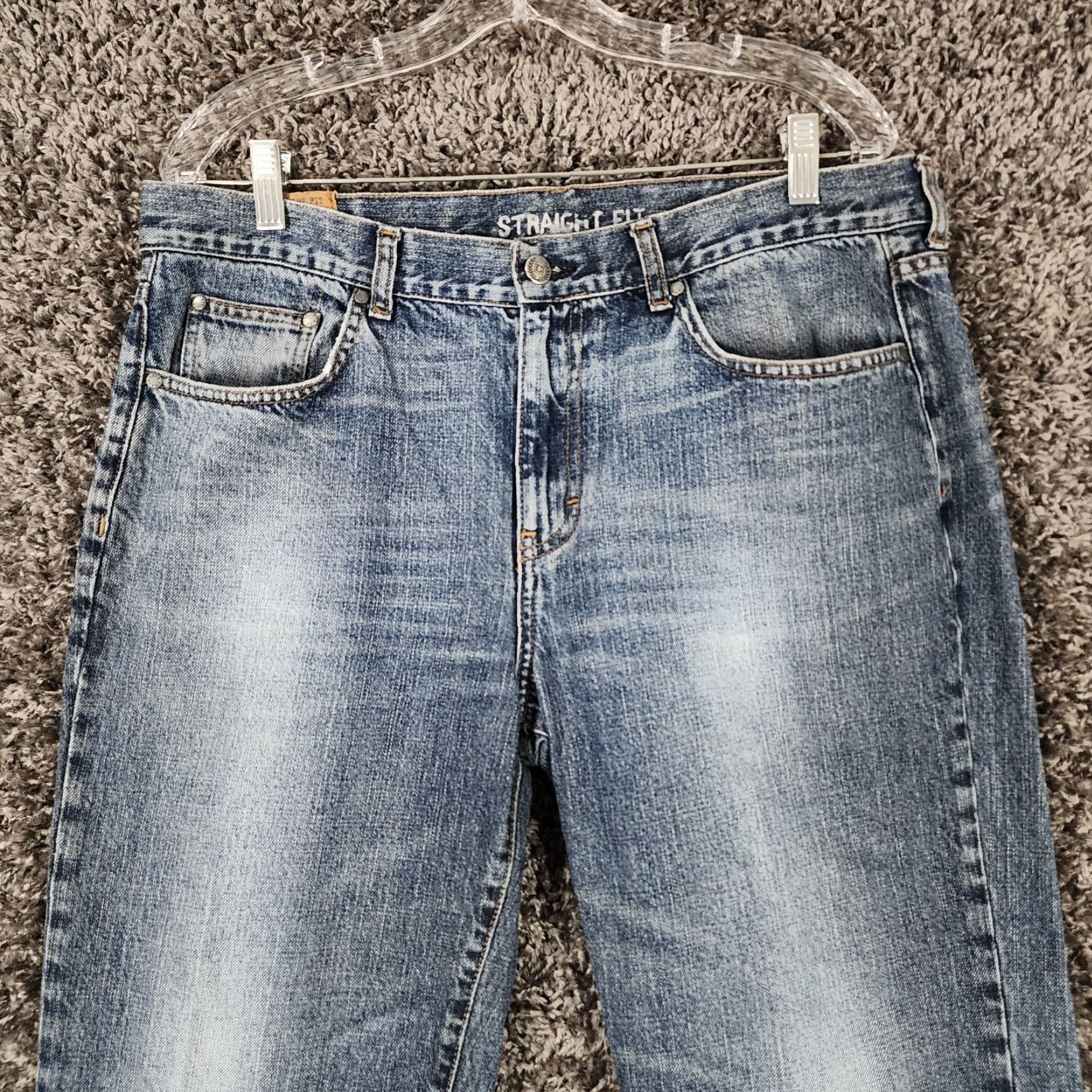 Chaps CHAPS Mens Relaxed Straight Leg Jeans Blue Size 34x30 Size US 34 / EU 50 - 2 Thumbnail