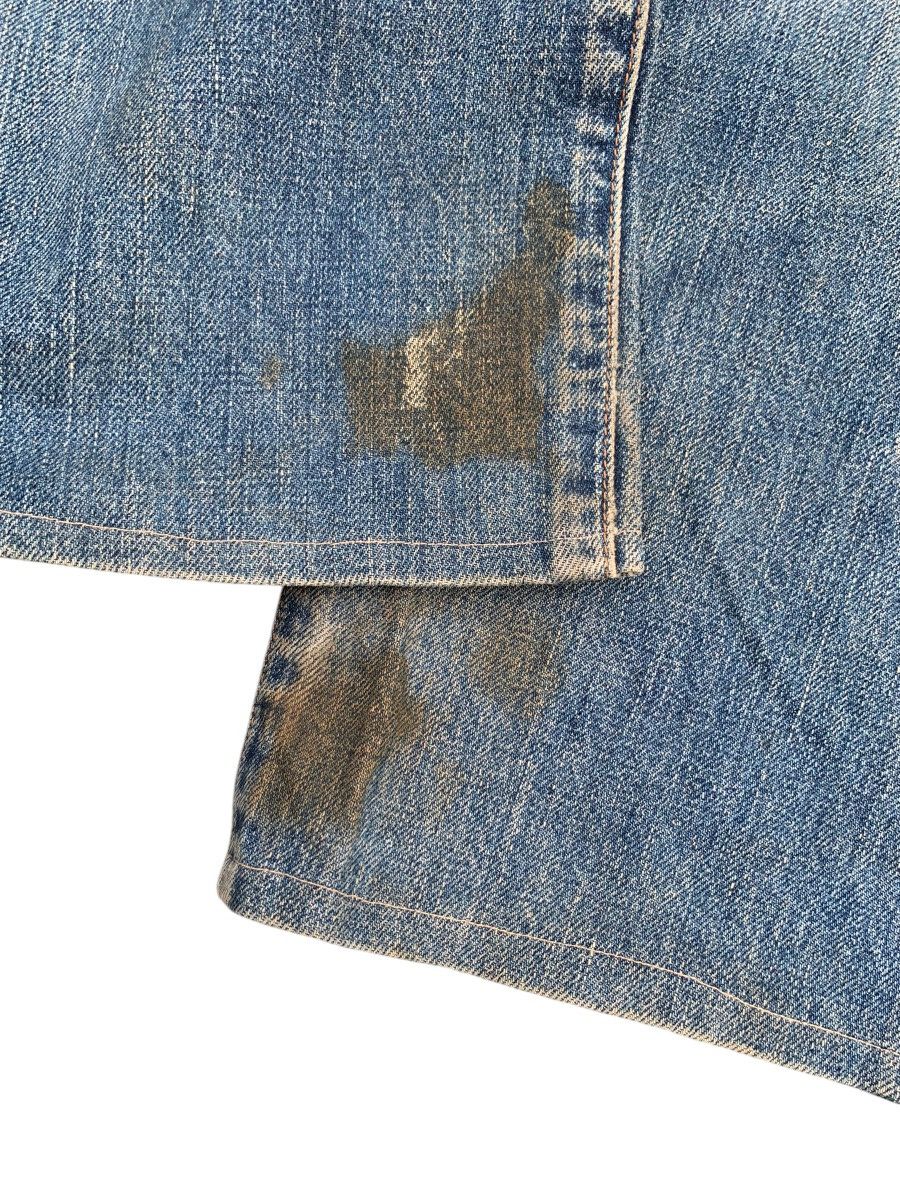 Levi's TRASHER💥VINTAGE LEVIS BIG E SELVEDGE DAMAGE DISTRESSED DENIM Size US 31 - 24 Thumbnail