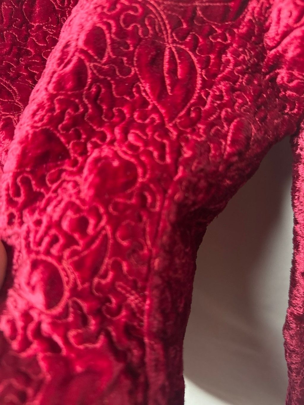 Max Mara NWOT MaxMara textured velvety feel one button red blazer 4 Size S / US 4 / IT 40 - 9 Thumbnail