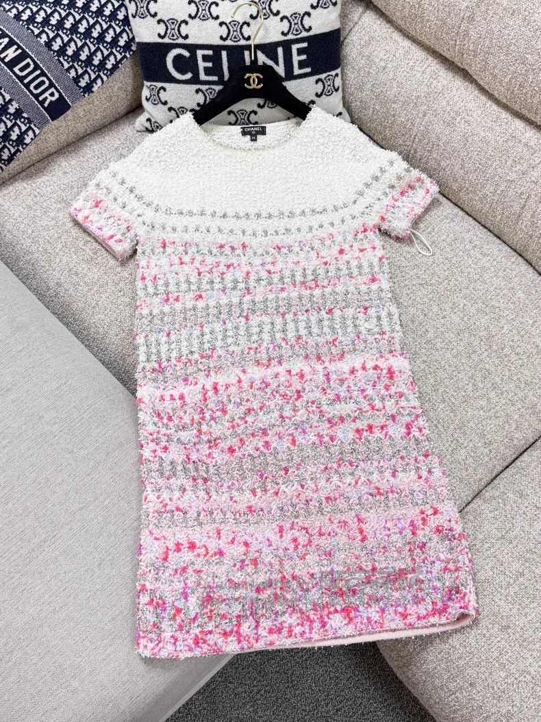 Chanel Chanel Jacquad gradient shiny silk woven short-sleeved dre Size XXS / US 00 / IT 34 - 3 Thumbnail